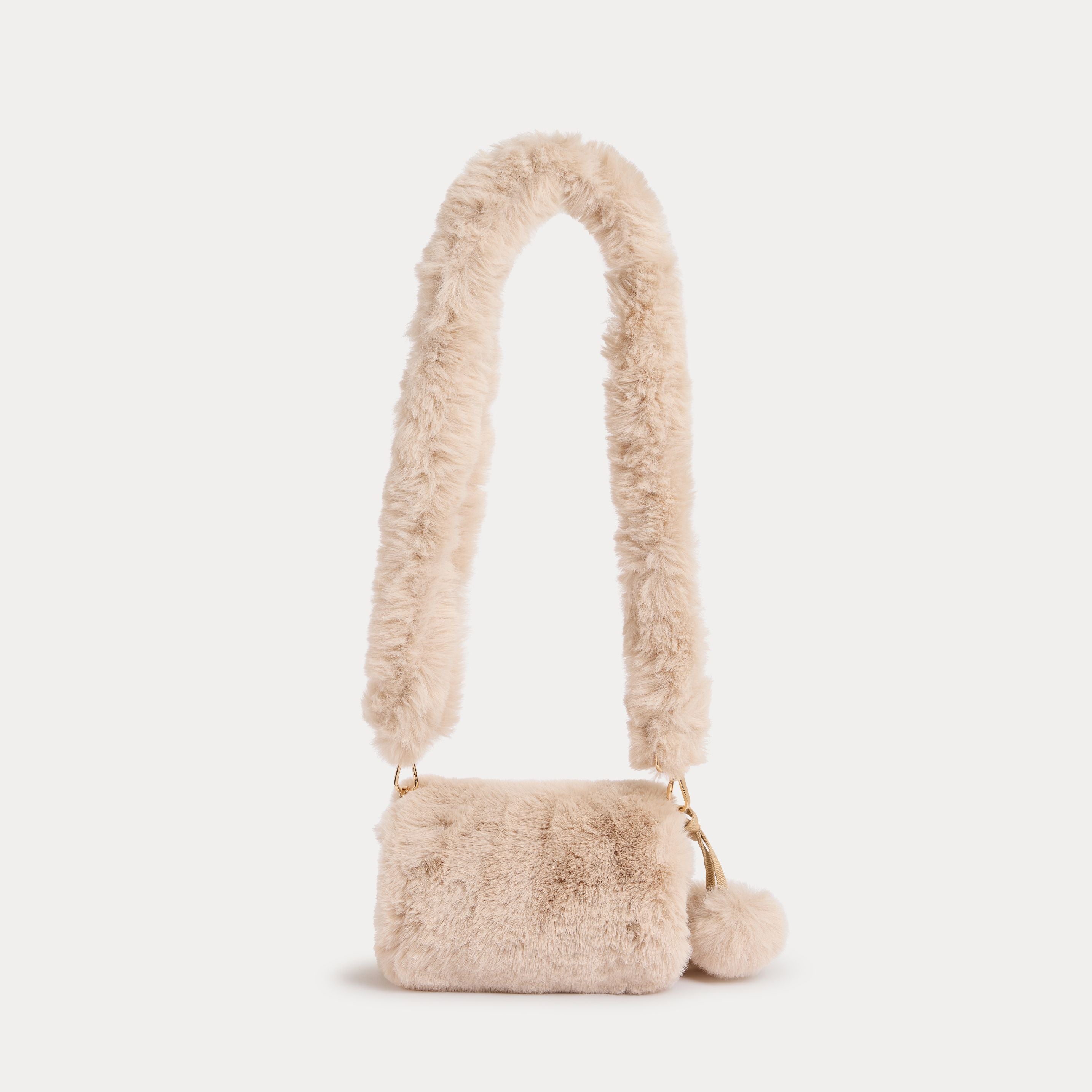 Girls Beige Faux Fur Hand Warmer(16 x 12 cm)