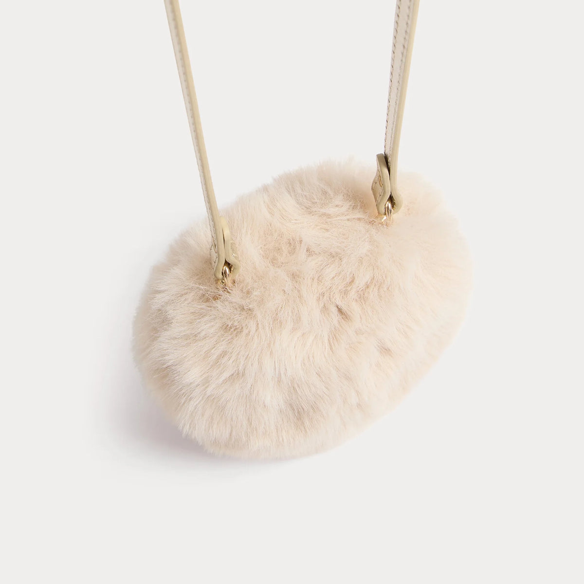 Sac à bandoulière en peluche blanc pour filles