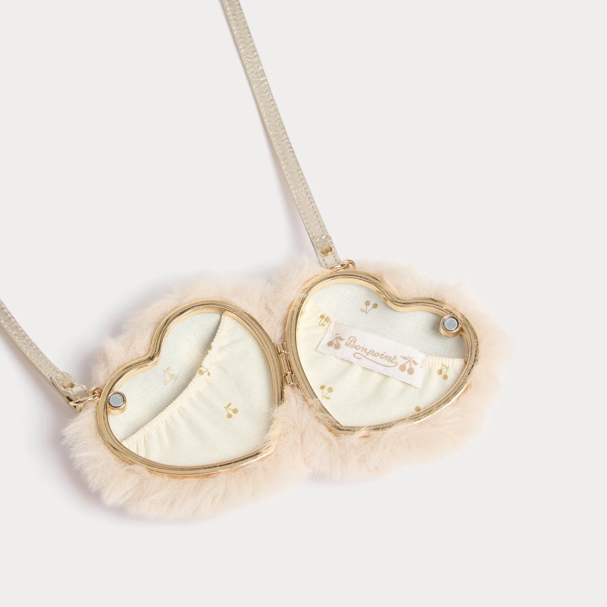 Sac à bandoulière en peluche blanc pour filles