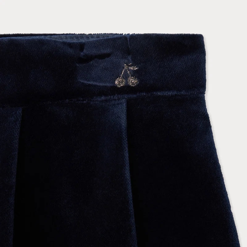 Girls Dark Blue Cotton Shorts