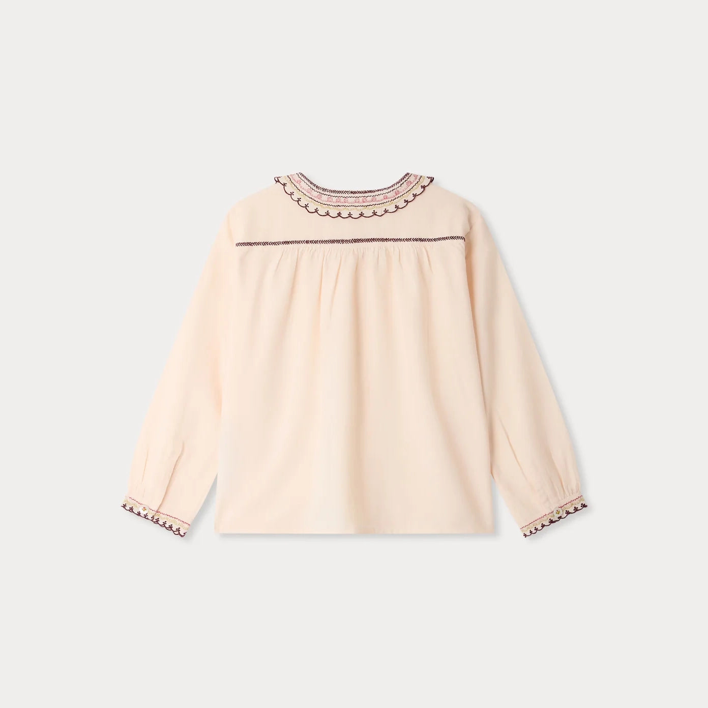 Girls Pale Rose Cotton Blouse