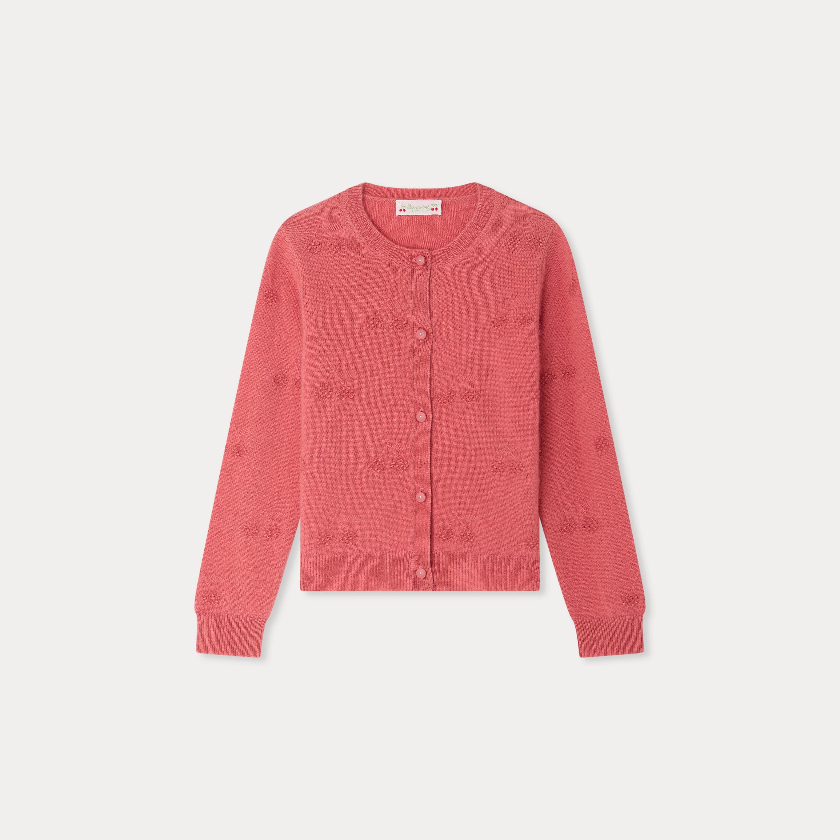 Girls Pink Cashmere Cardigan