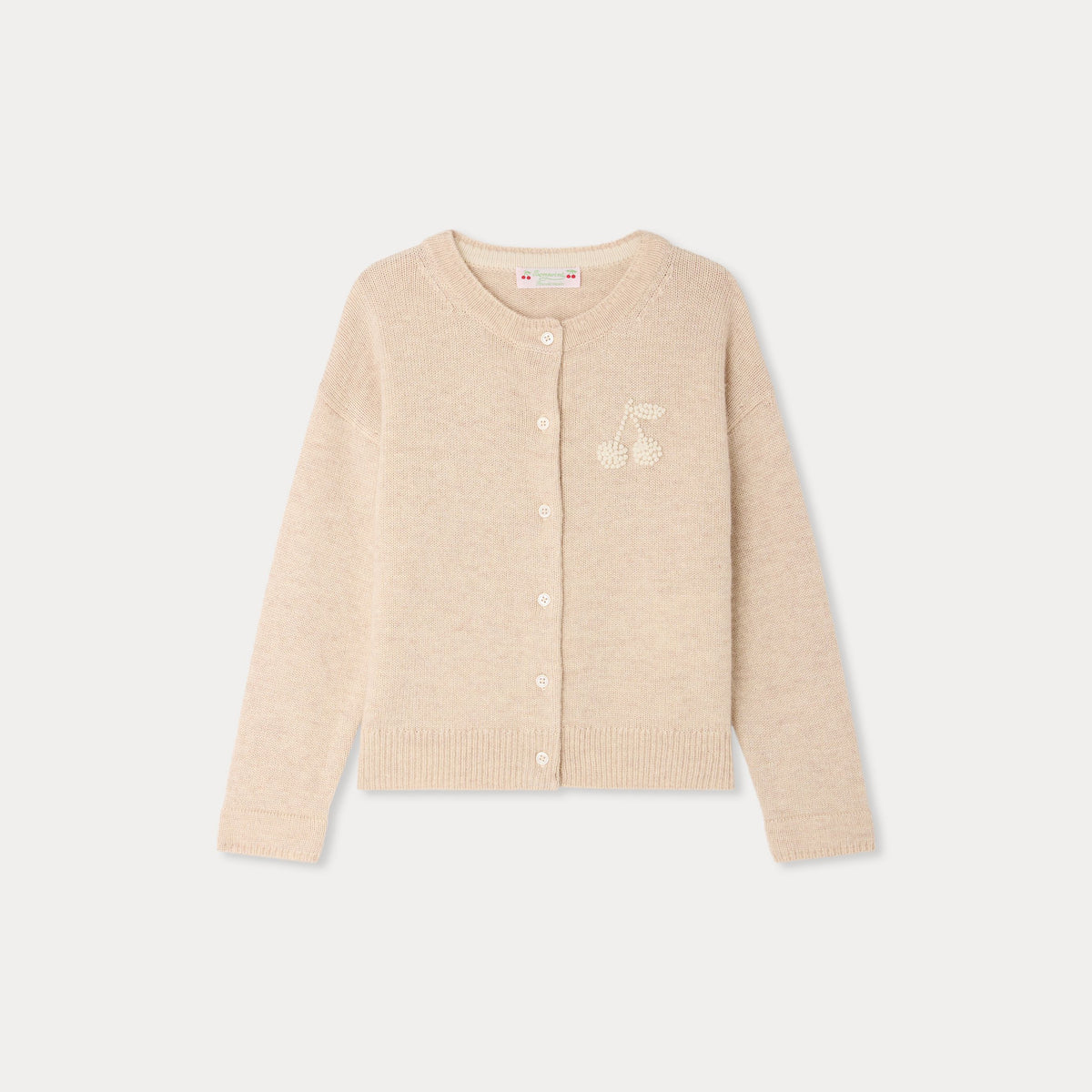 Gilet en cachemire beige pour filles
