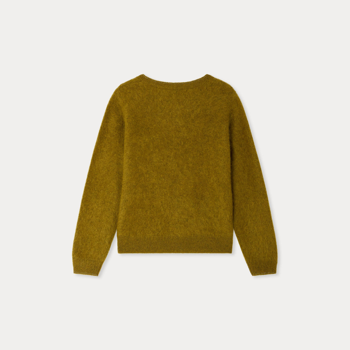 Girls Olive Wool Cardigan
