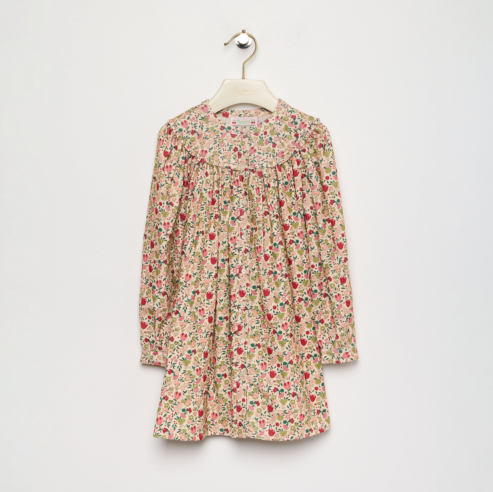 Girls Pink Floral Cotton Dress