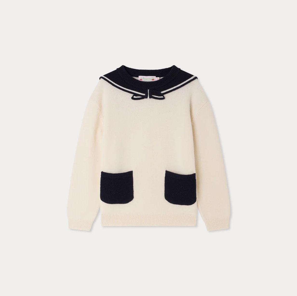 Girls White Wool Sweater