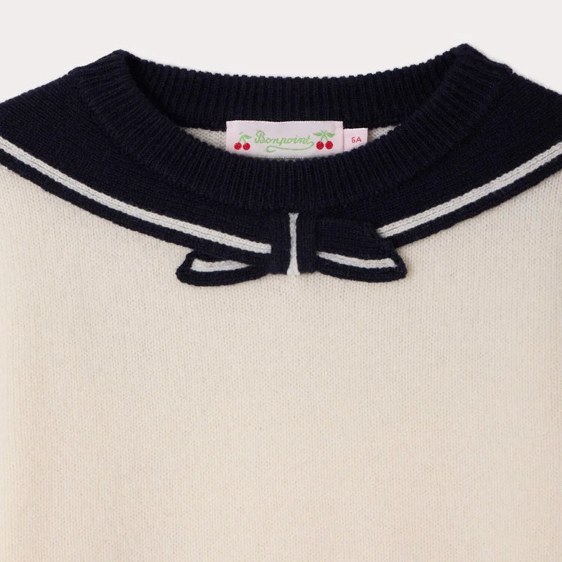 Girls White Wool Sweater