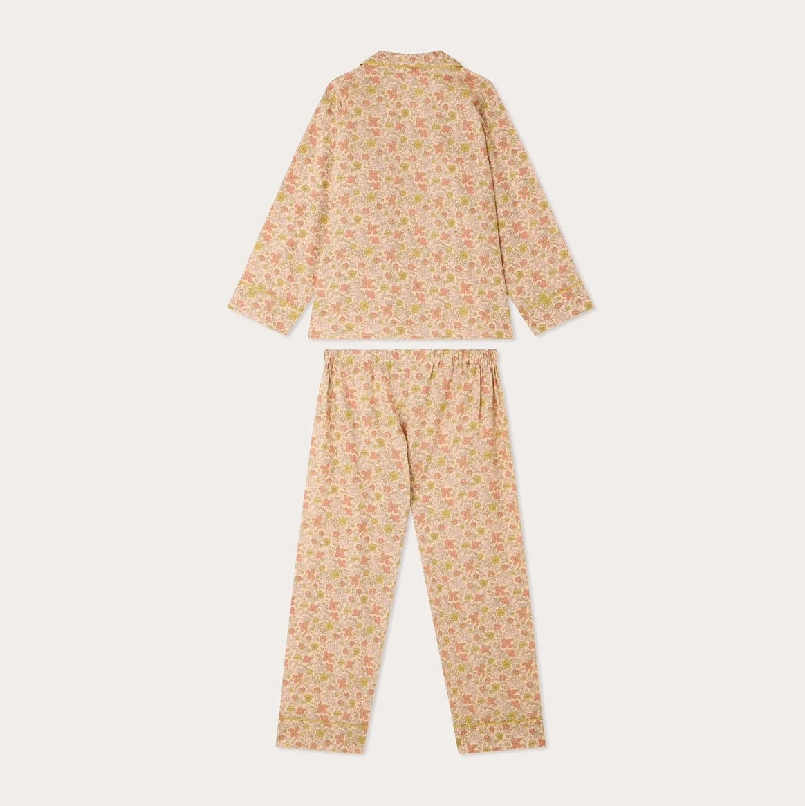 Girls Pink Floral Cotton Nightwear Set