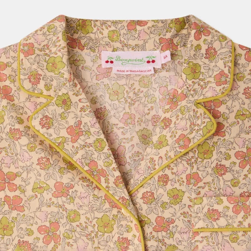 Girls Pink Floral Cotton Nightwear Set
