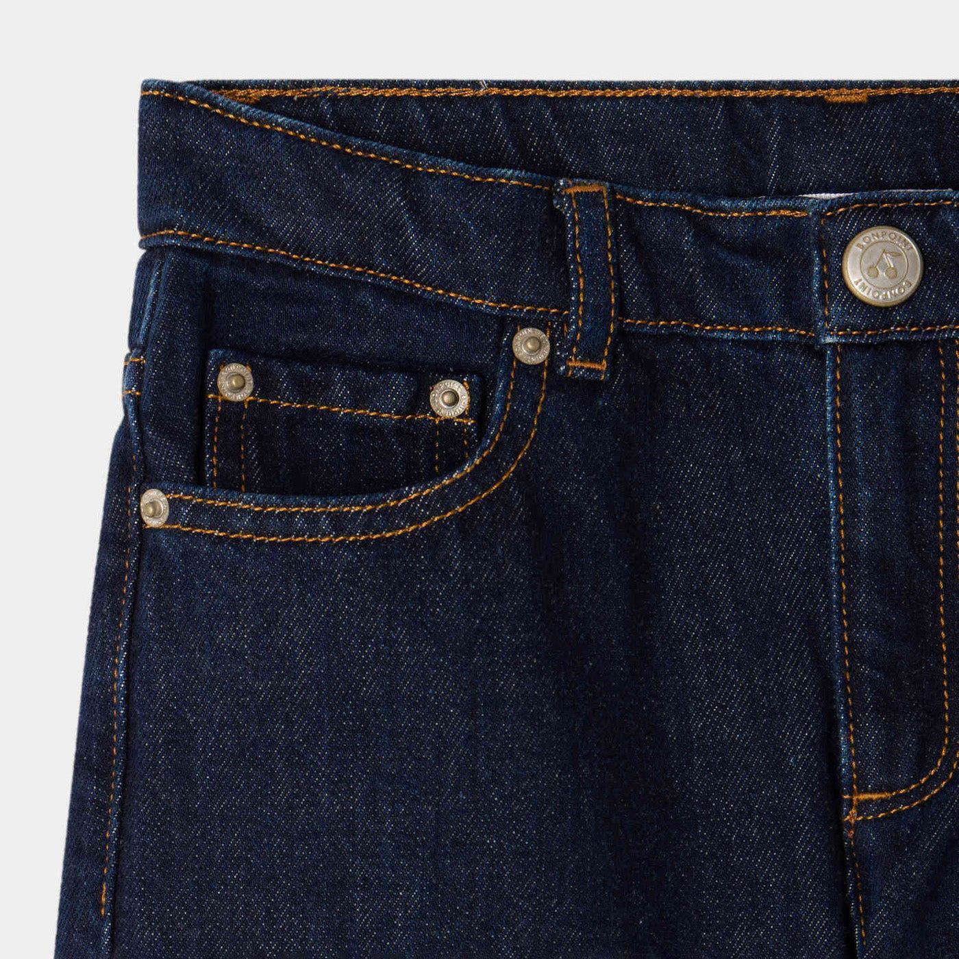 Girls Dark Blue Denim Trousers
