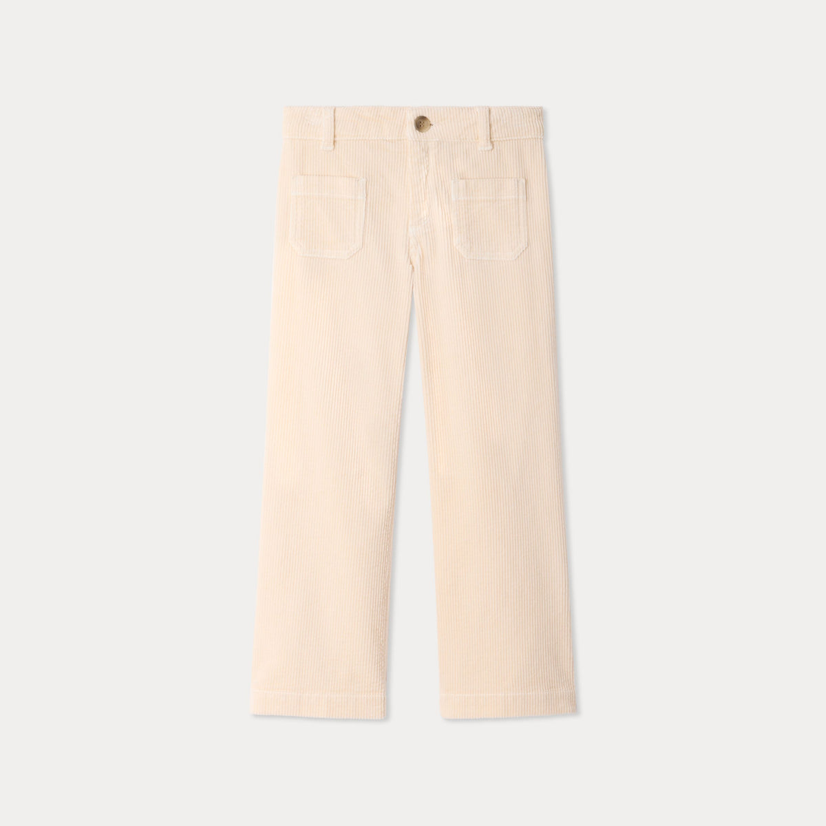 Girls Ivory Corduroy Trousers