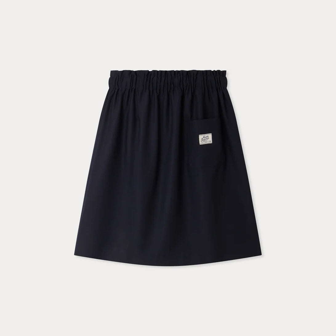 Women Navy Wool Skirt