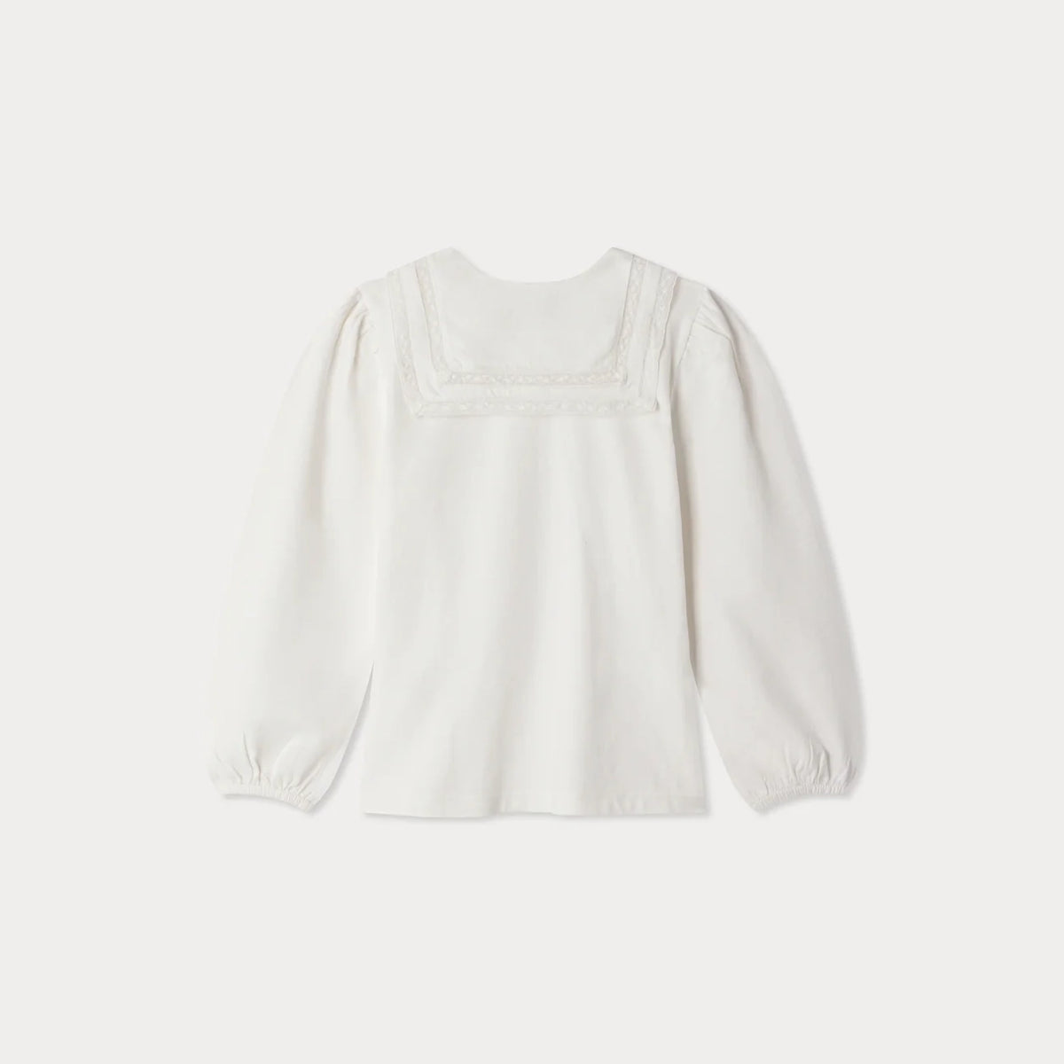 Girls White Cotton T-Shirt
