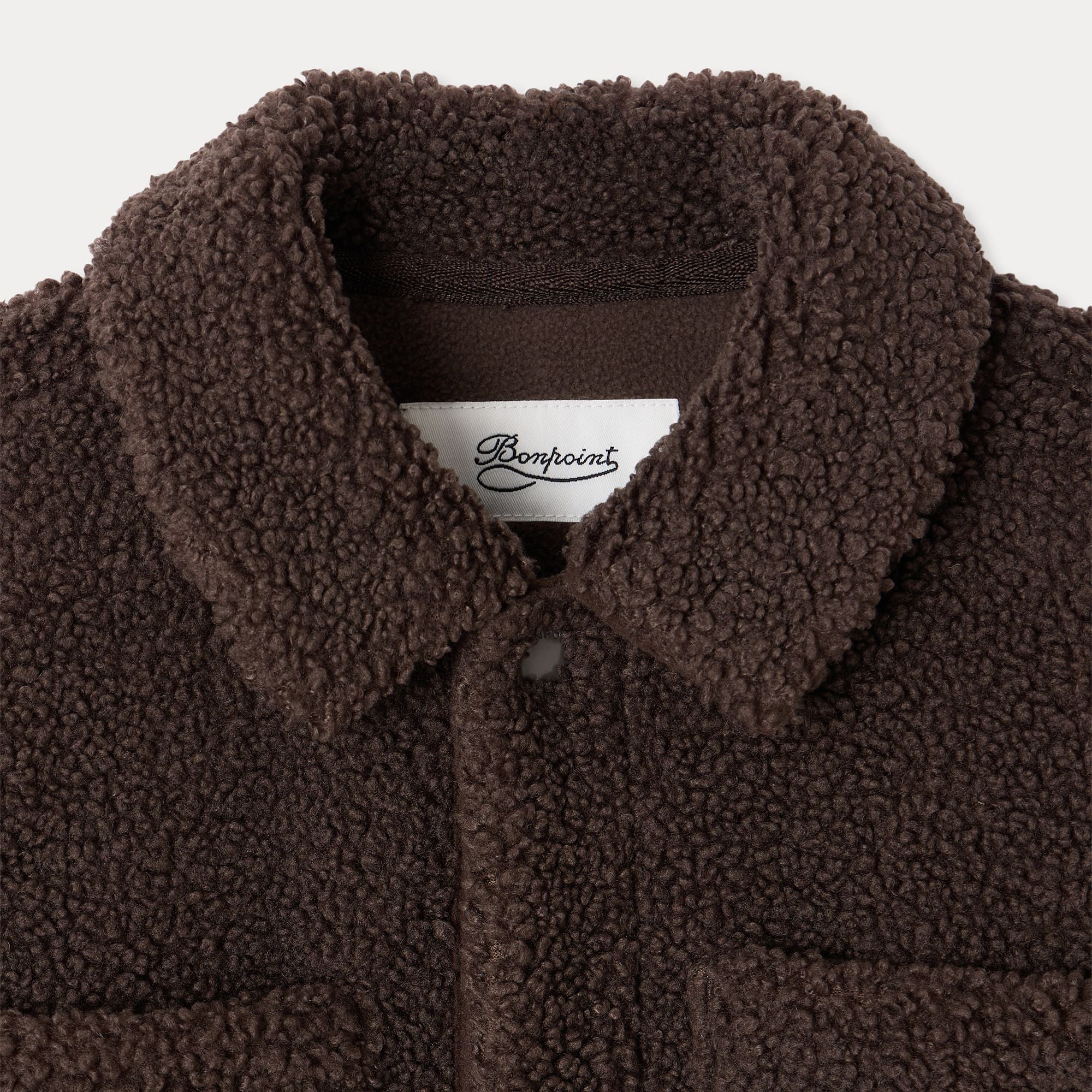 Boys & Girls Brown Sherpa Fleece Coat