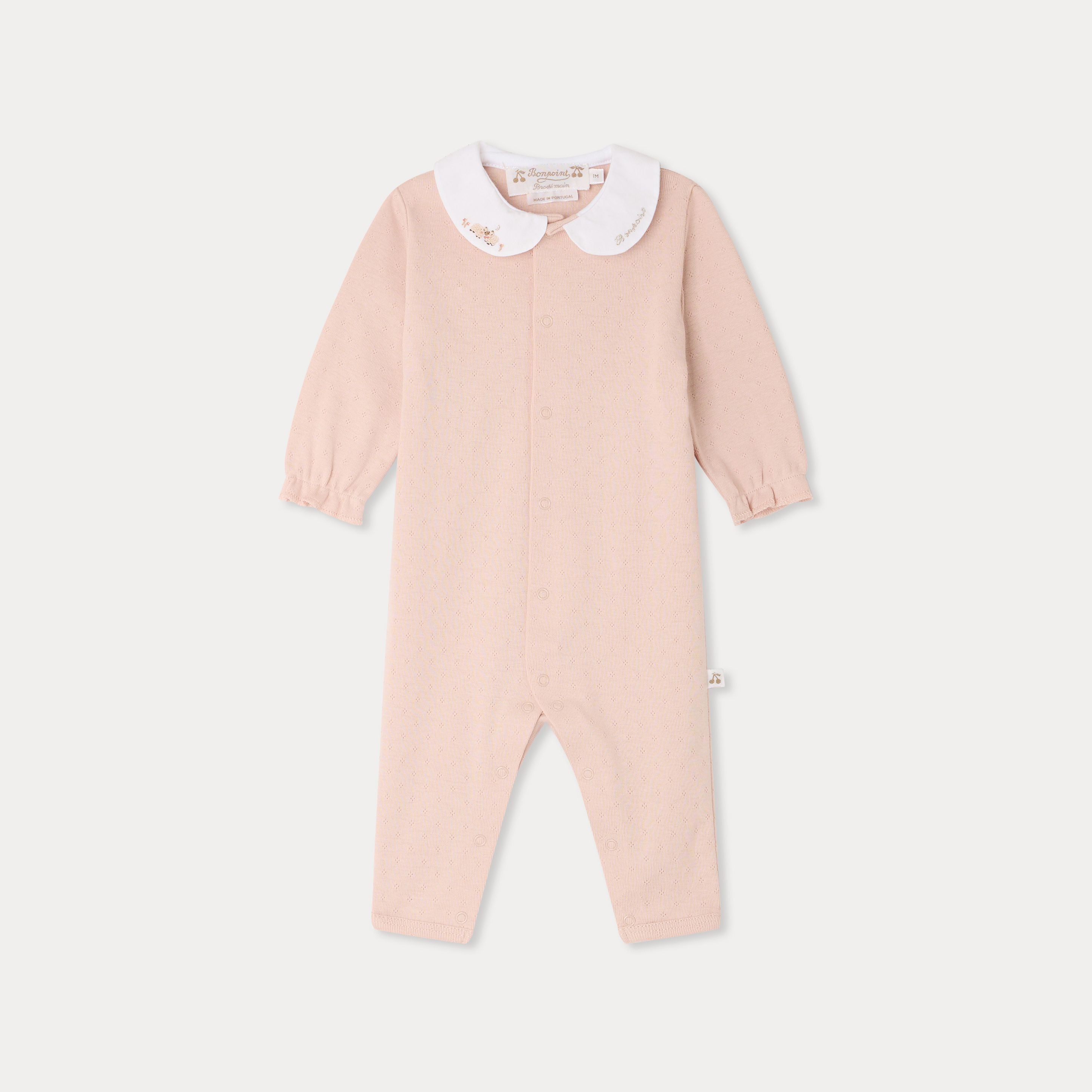 Baby Girls Rose Cotton Babysuit