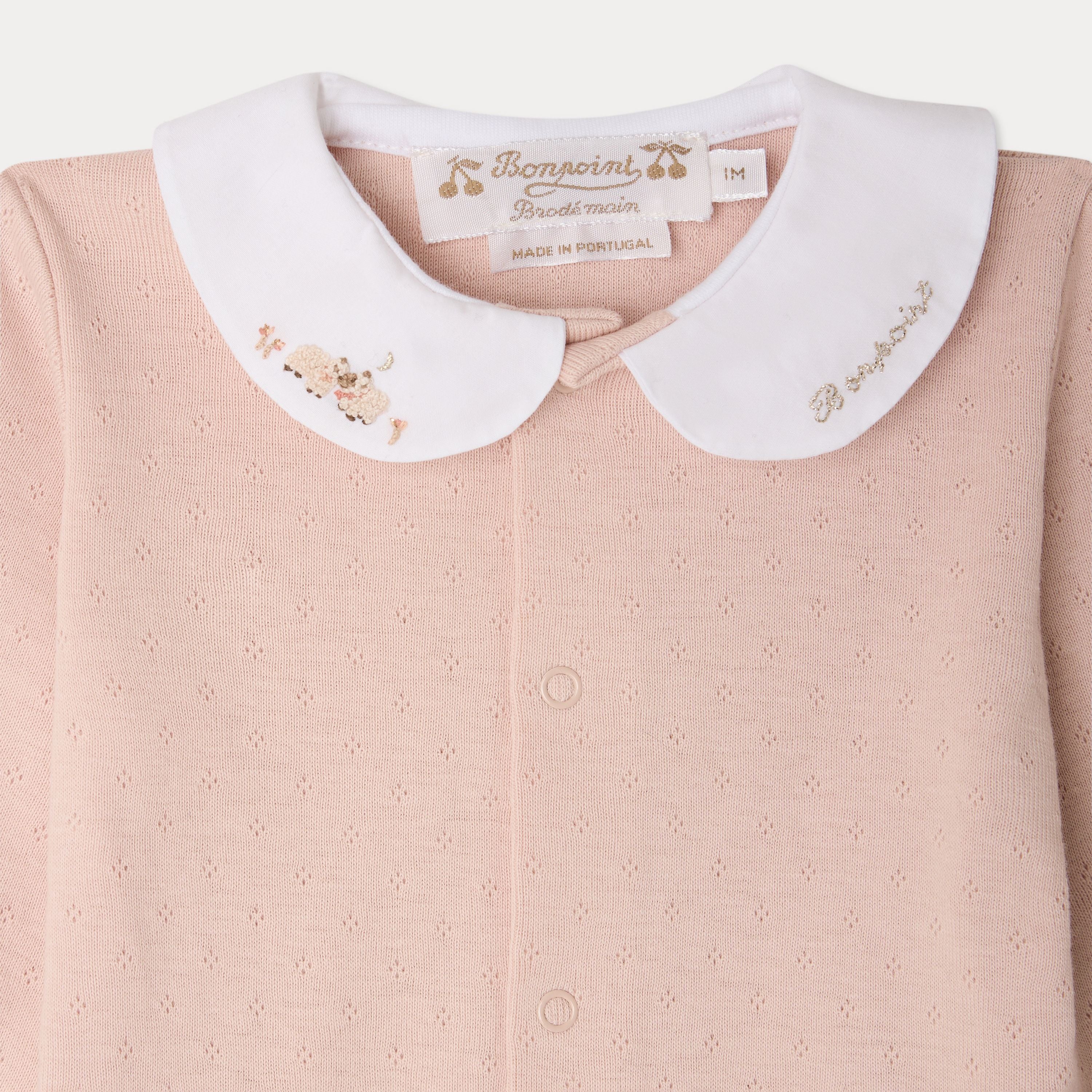 Baby Girls Rose Cotton Babysuit