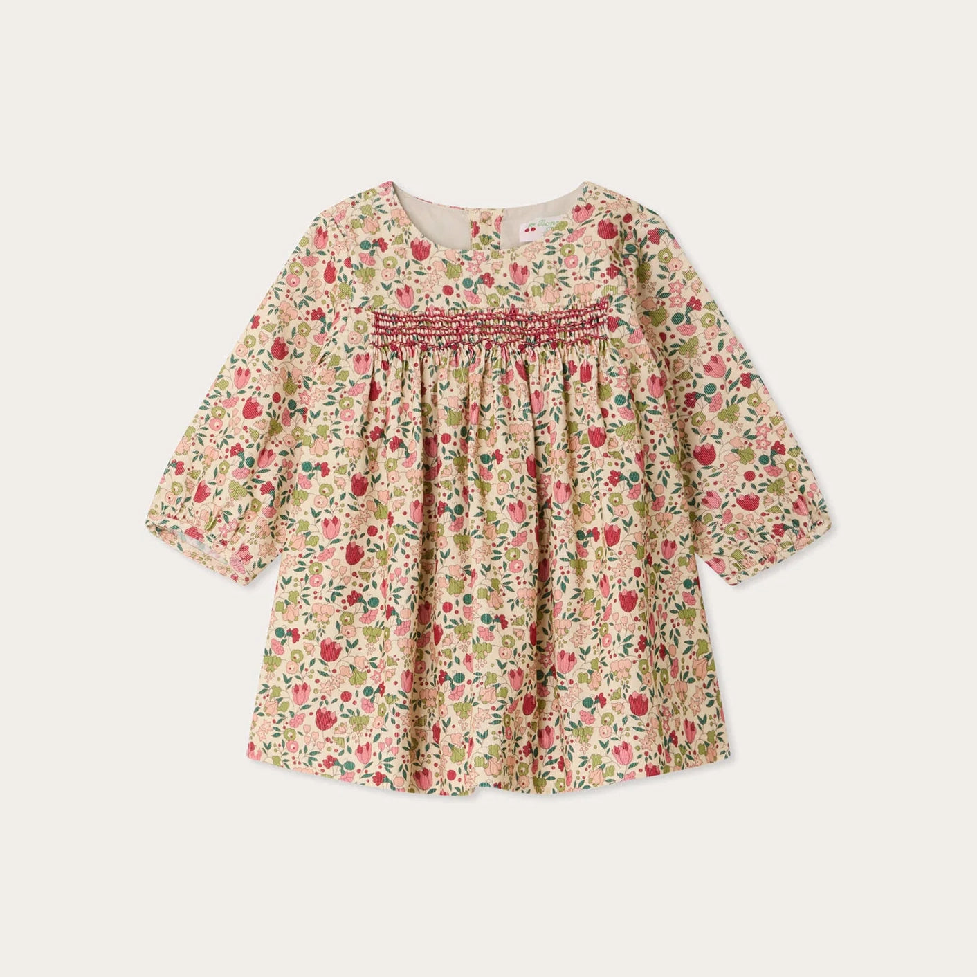 Baby Girls Pink Floral Cotton Dress