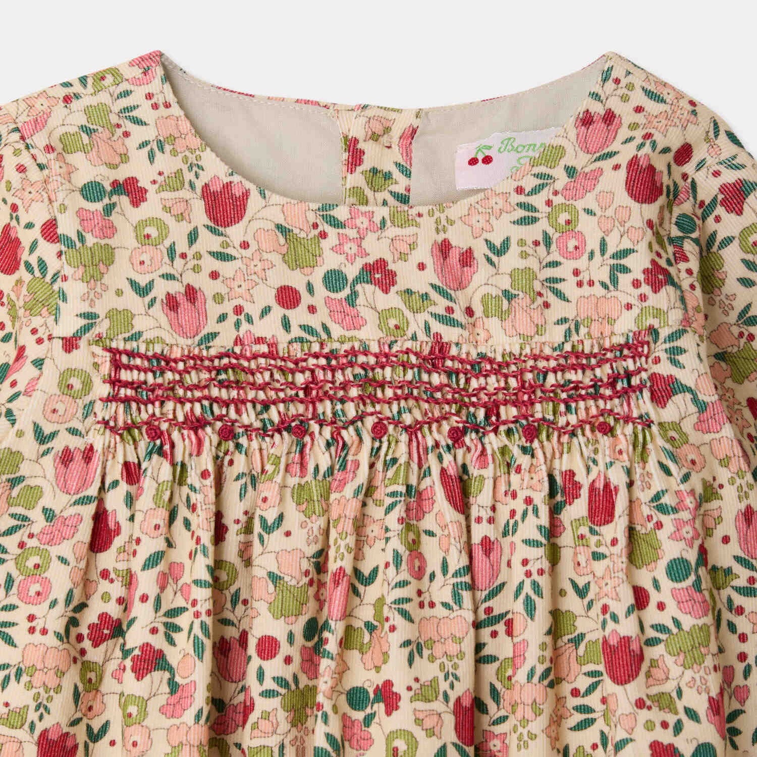 Baby Girls Pink Floral Cotton Dress