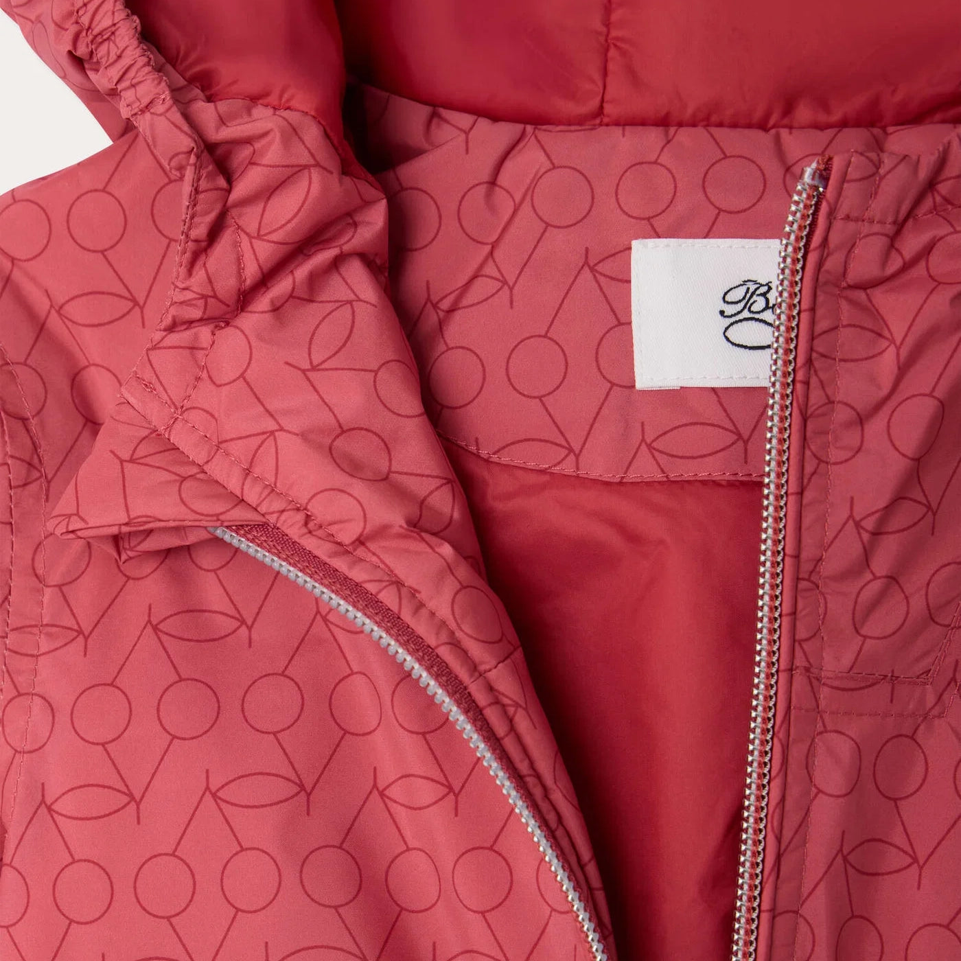 Baby Girls Pink Cherry Printed Jacket