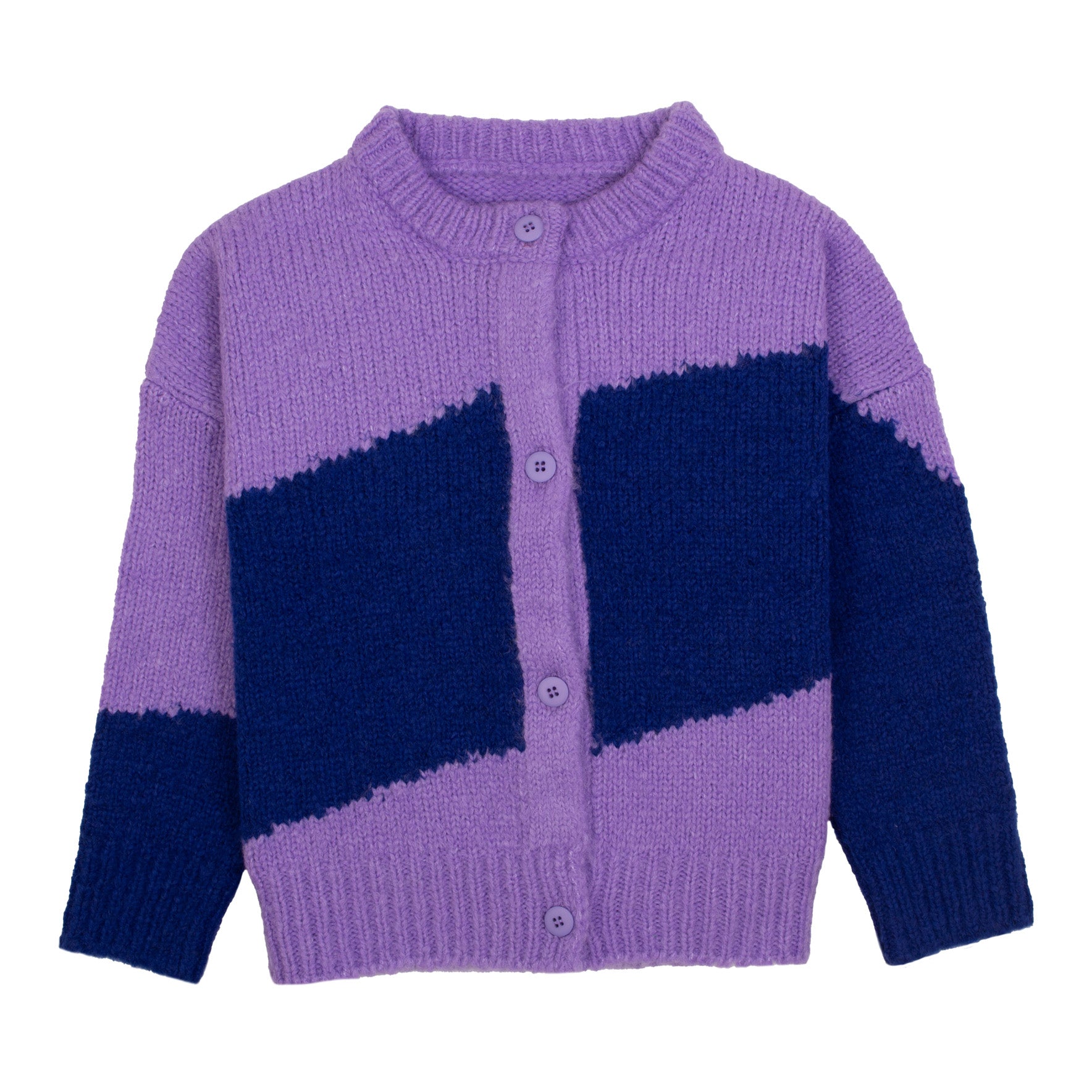 Girls Purple Knit Cardigan