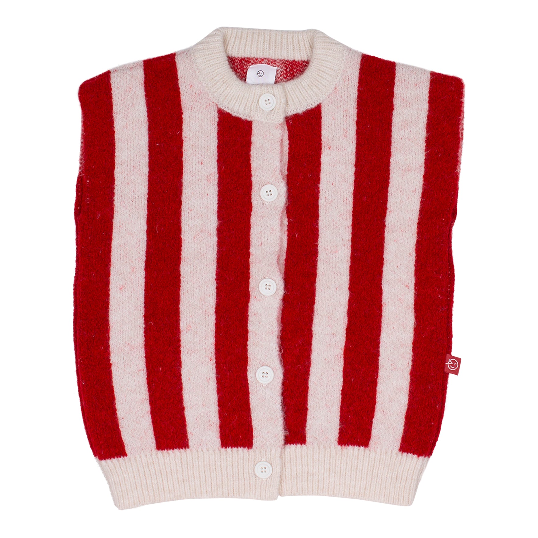 Boys & Girls Red Stripes Knit Gilet