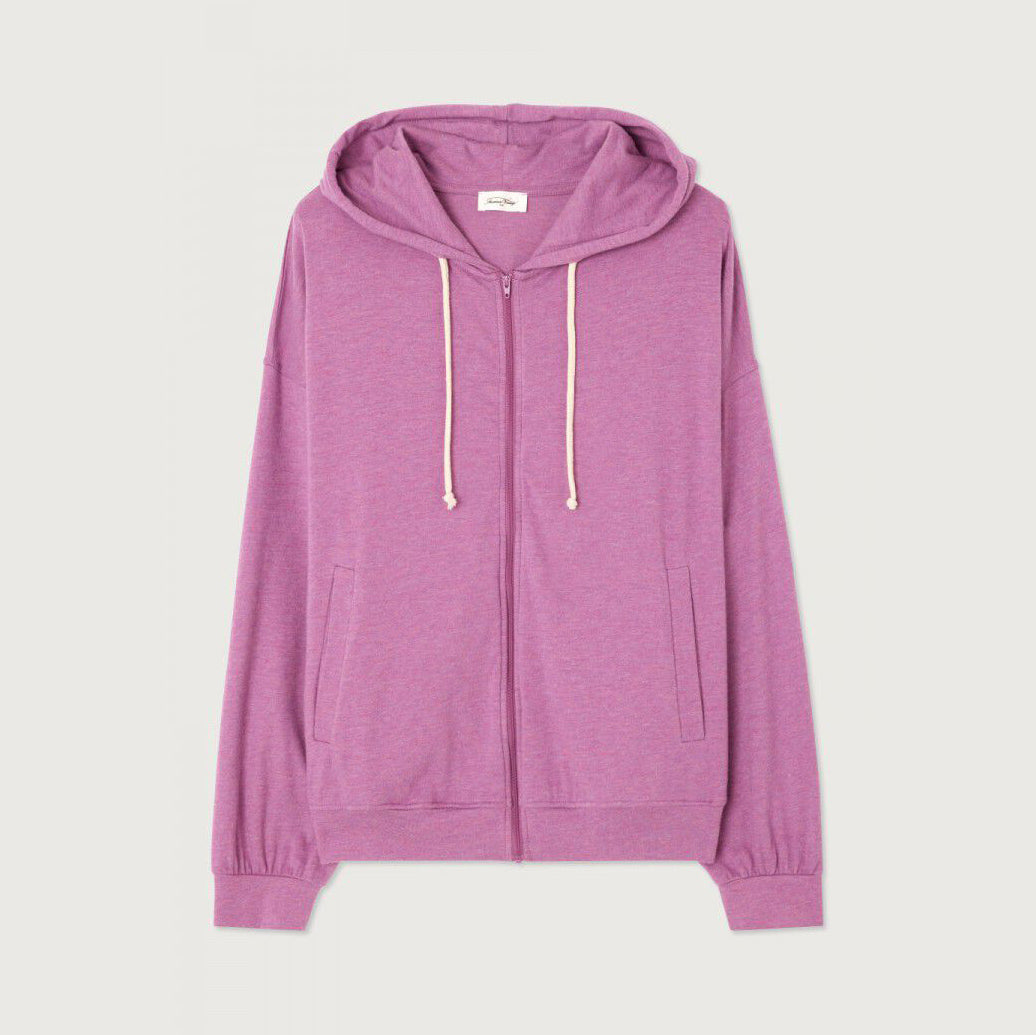 Women Purple Zip-Up Top