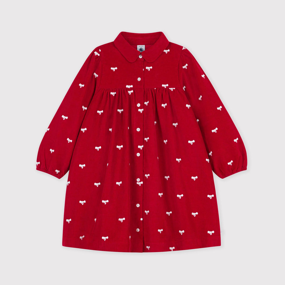 Girls Red Corduroy Cotton Dress