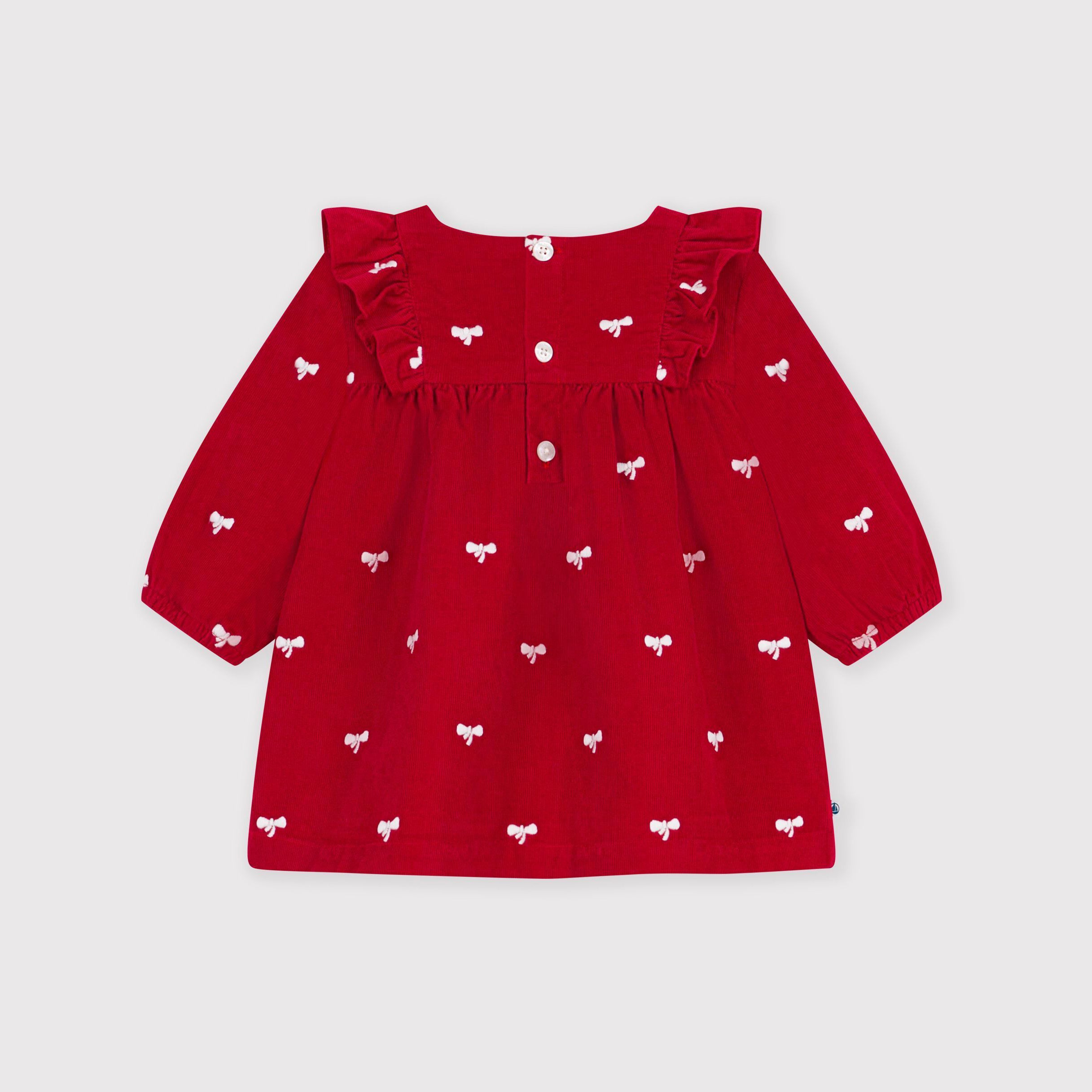 Baby Girls Red Corduroy Dress
