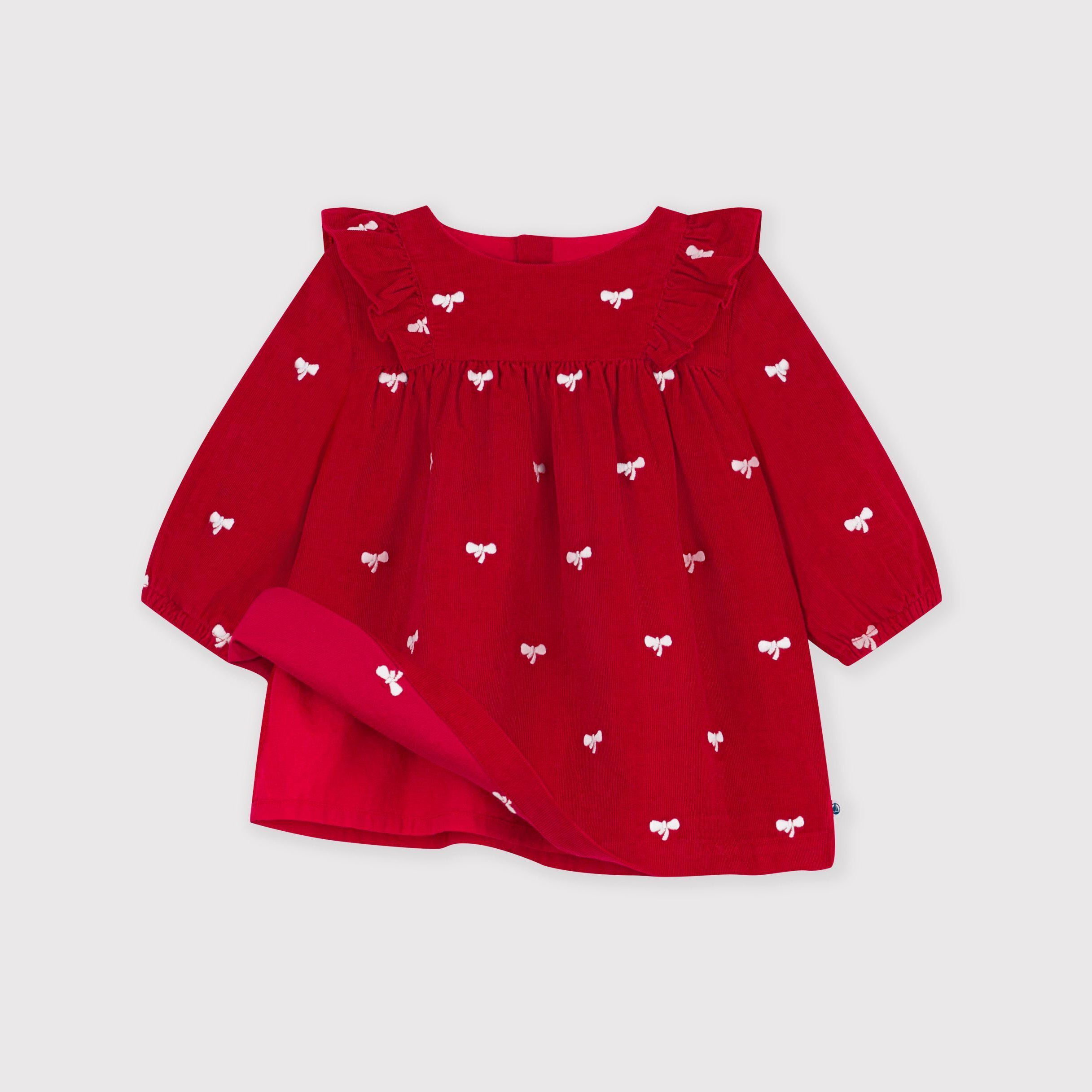 Baby Girls Red Corduroy Dress