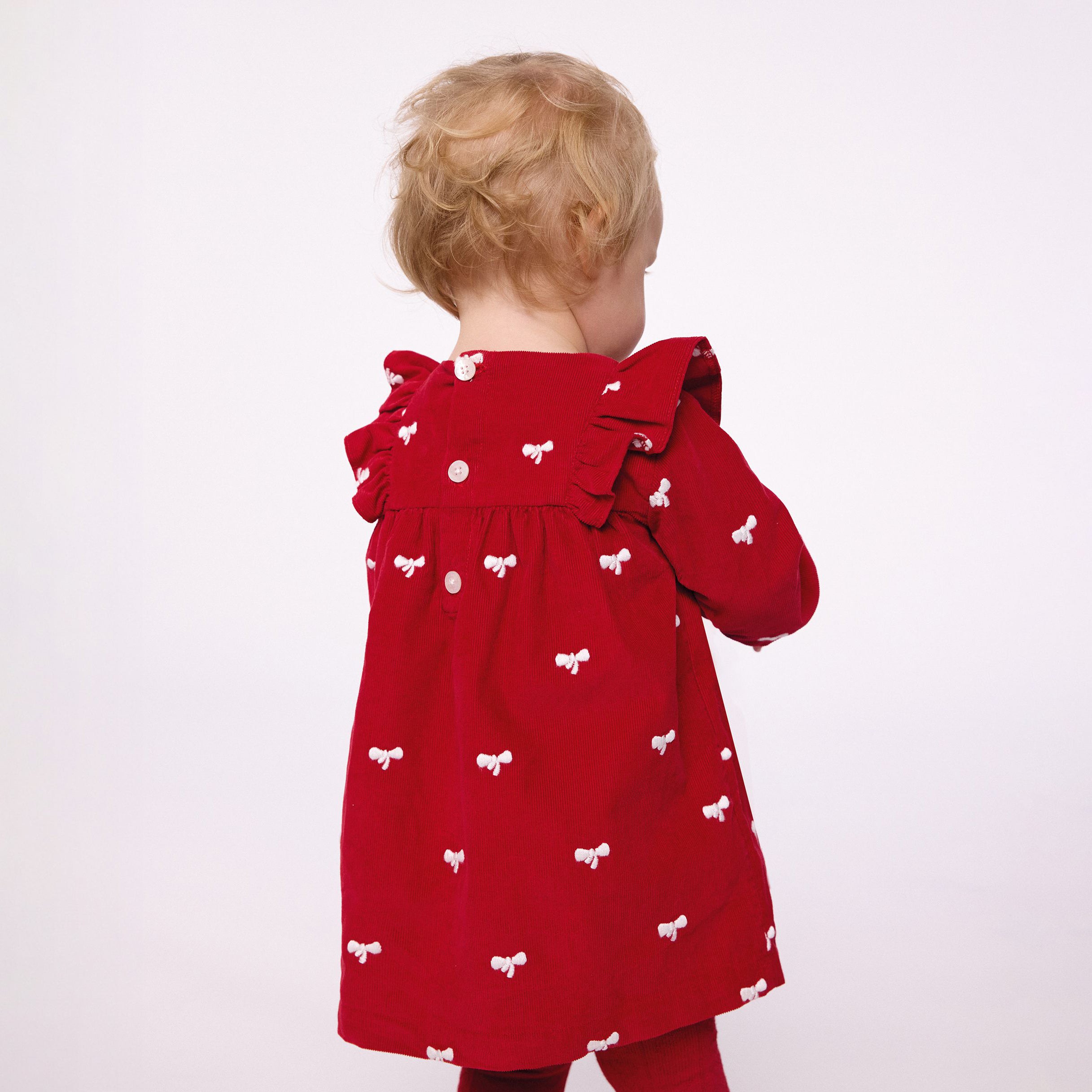 Baby Girls Red Corduroy Dress