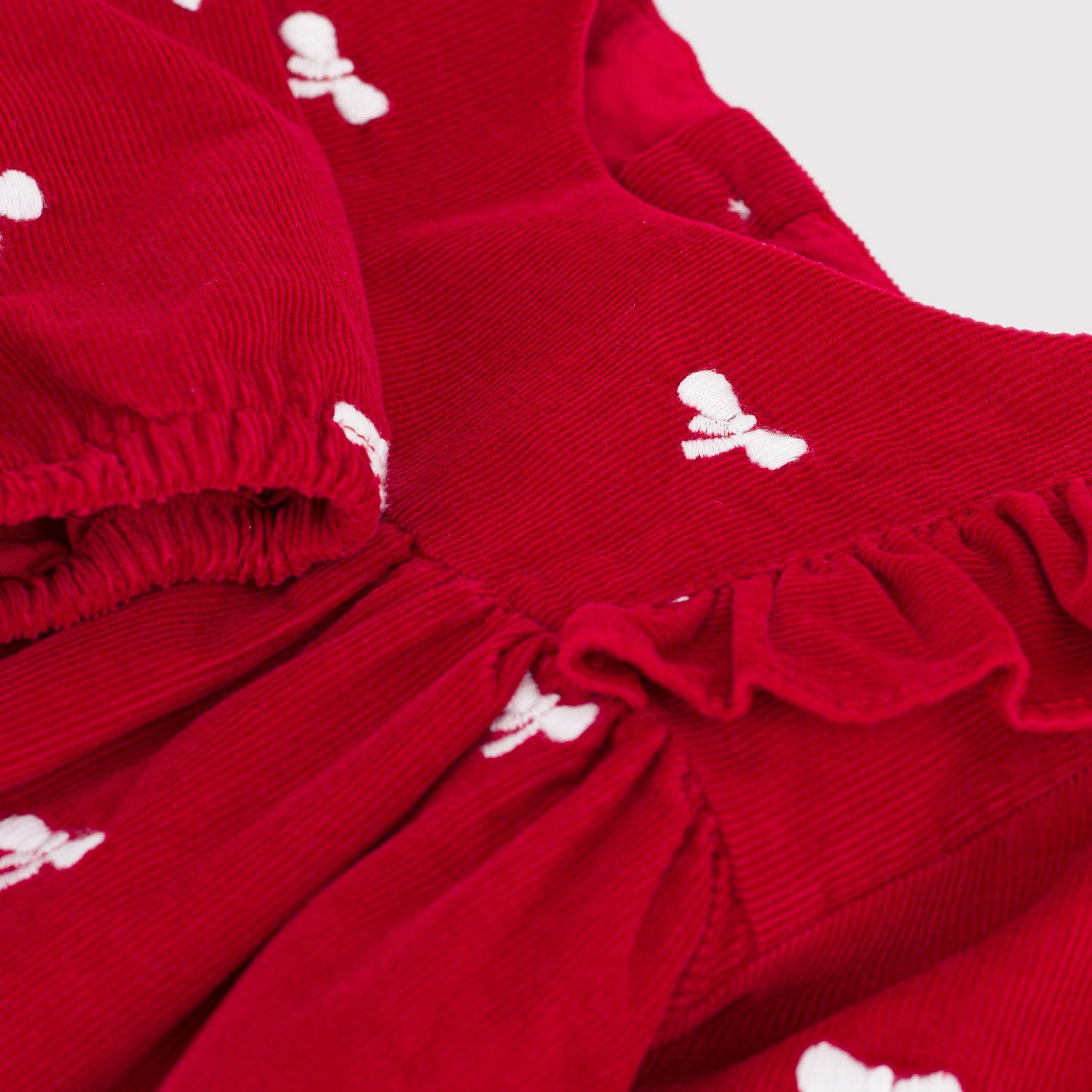 Baby Girls Red Corduroy Dress