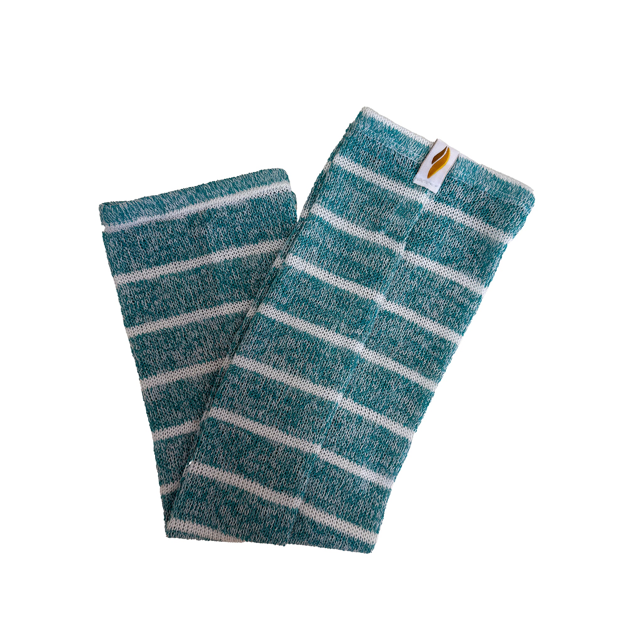 Girls Green Stripes Ballet Leg Warmers(Enchanted - KIDS leg warmers)