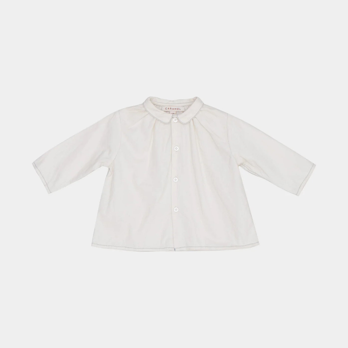 Baby Girls White Cotton Shirt