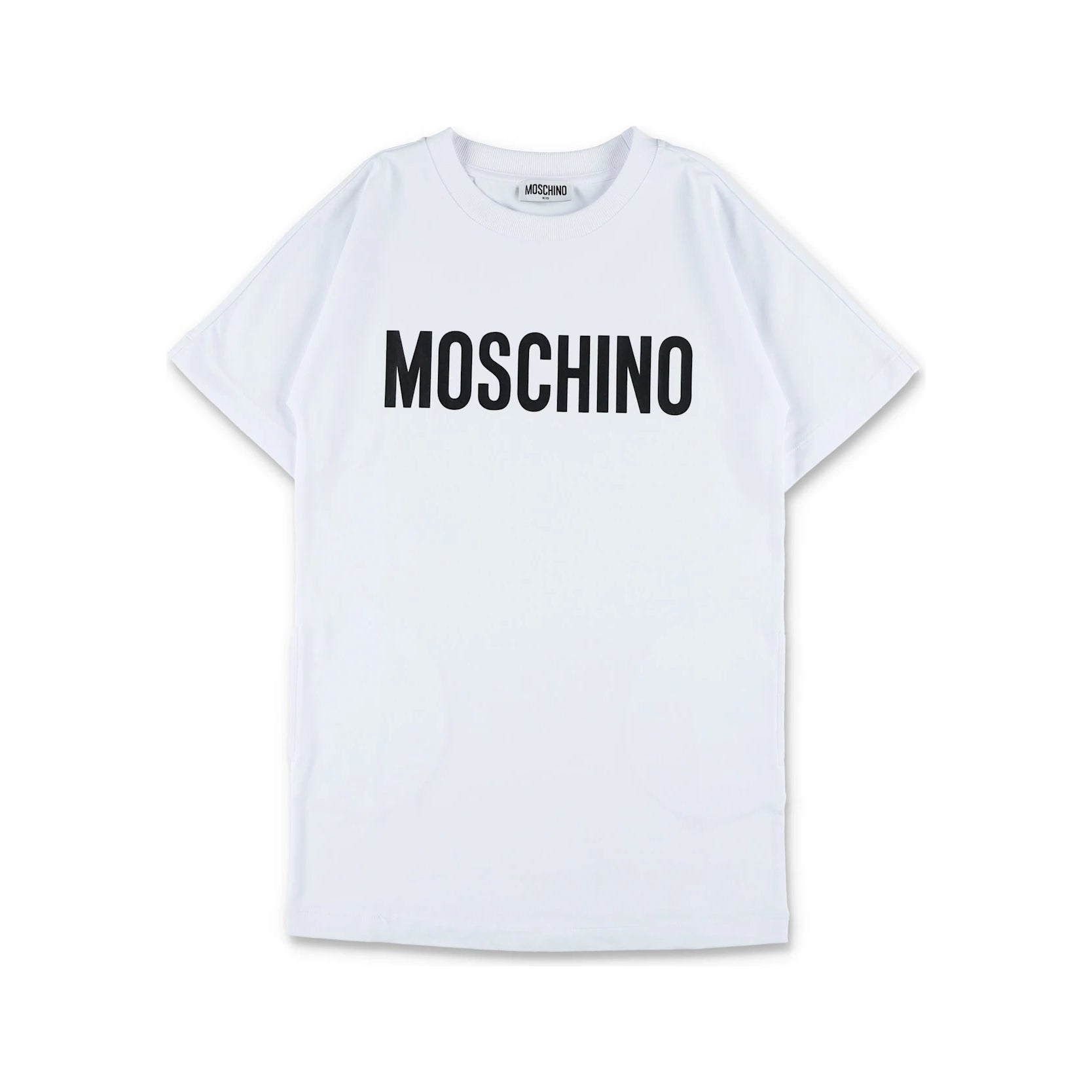 Girls White Logo Cotton Dress