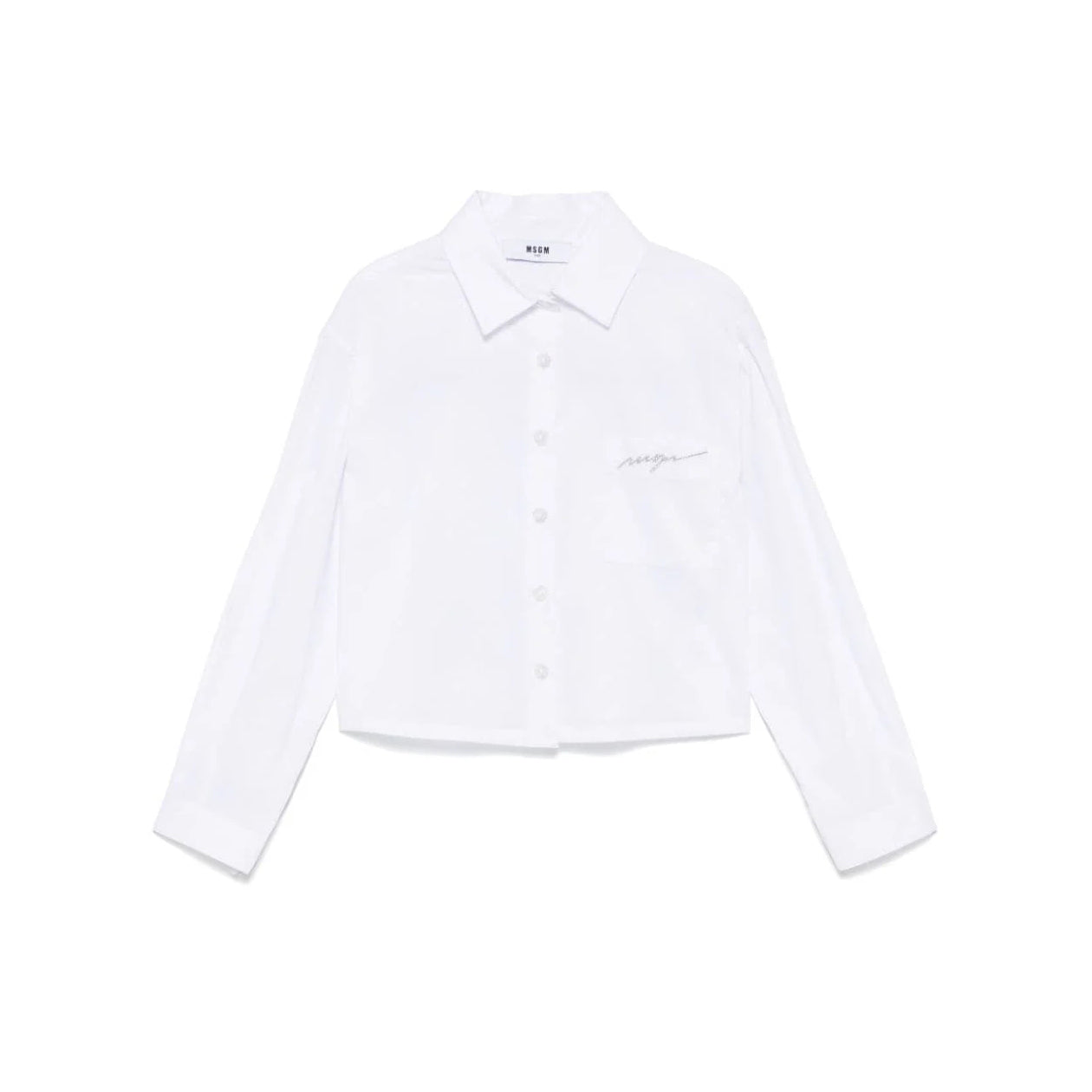 Girls White Cotton Shirt