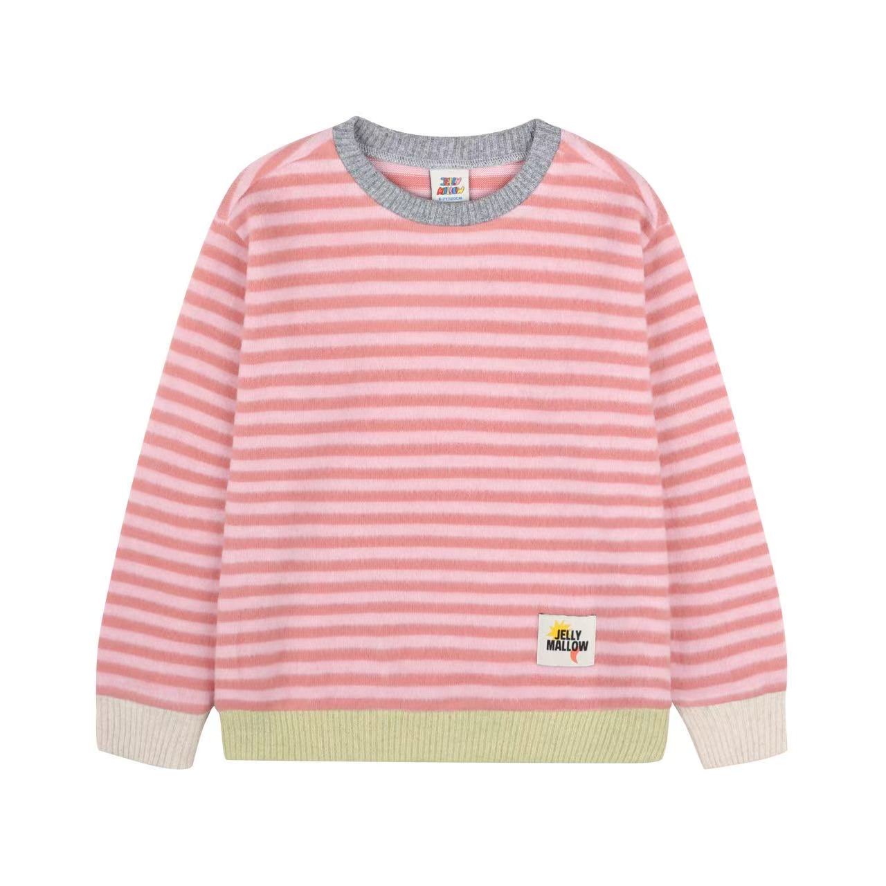 Boys & Girls Pink Stripes Knit Sweater