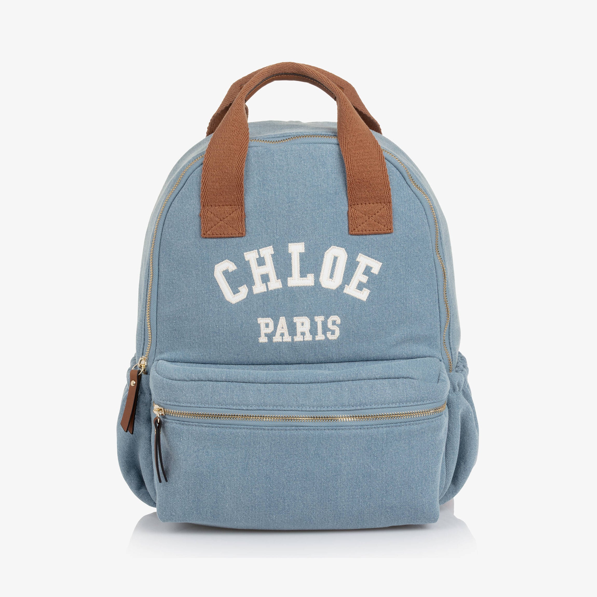 Girls Light Blue Denim Backpack(L28 x H36 x D12cm)