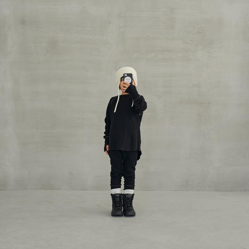 Boys & Girls Black Cotton Leggings
