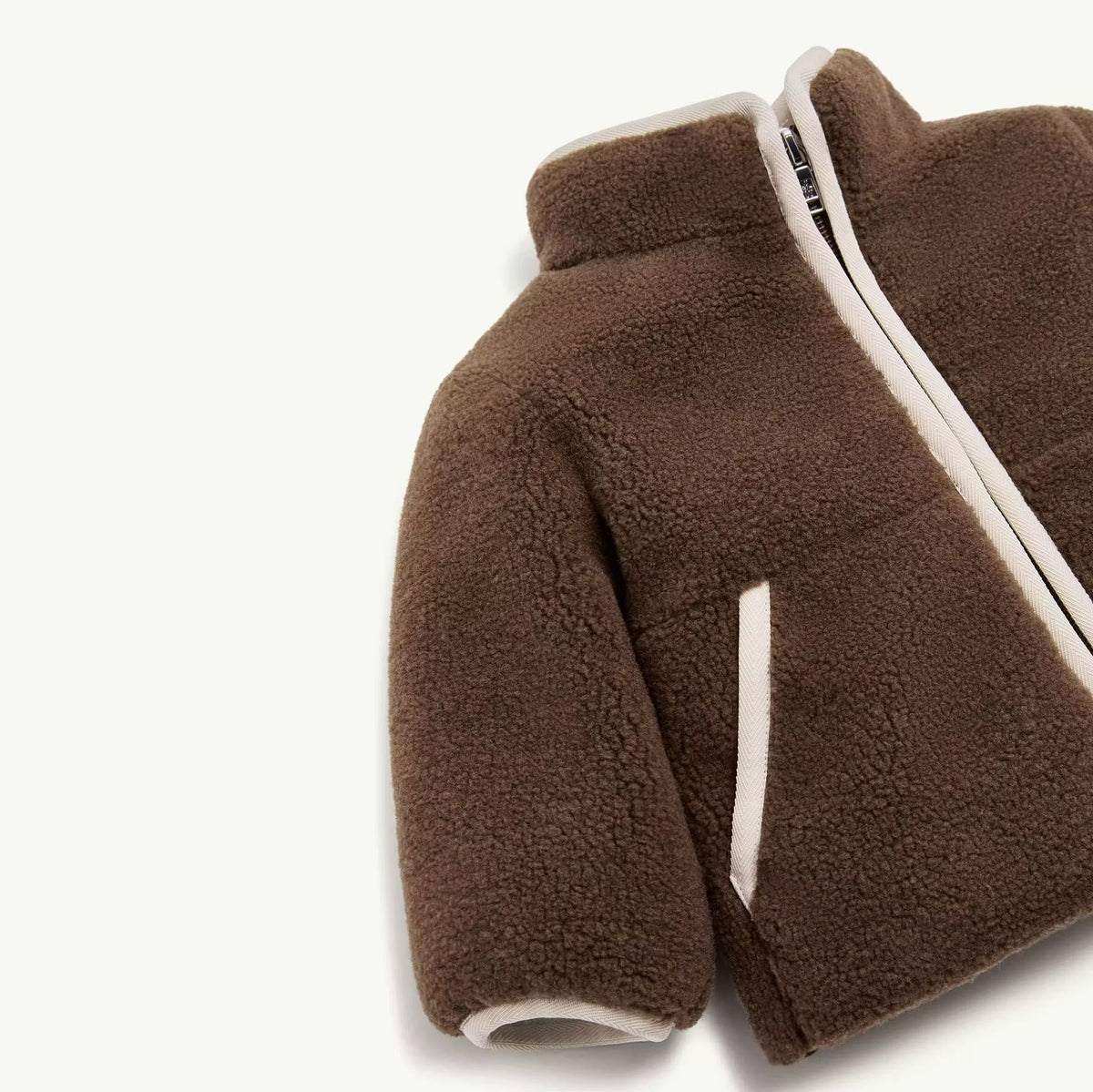 Haut bébé garçon matelassé marron en duvet