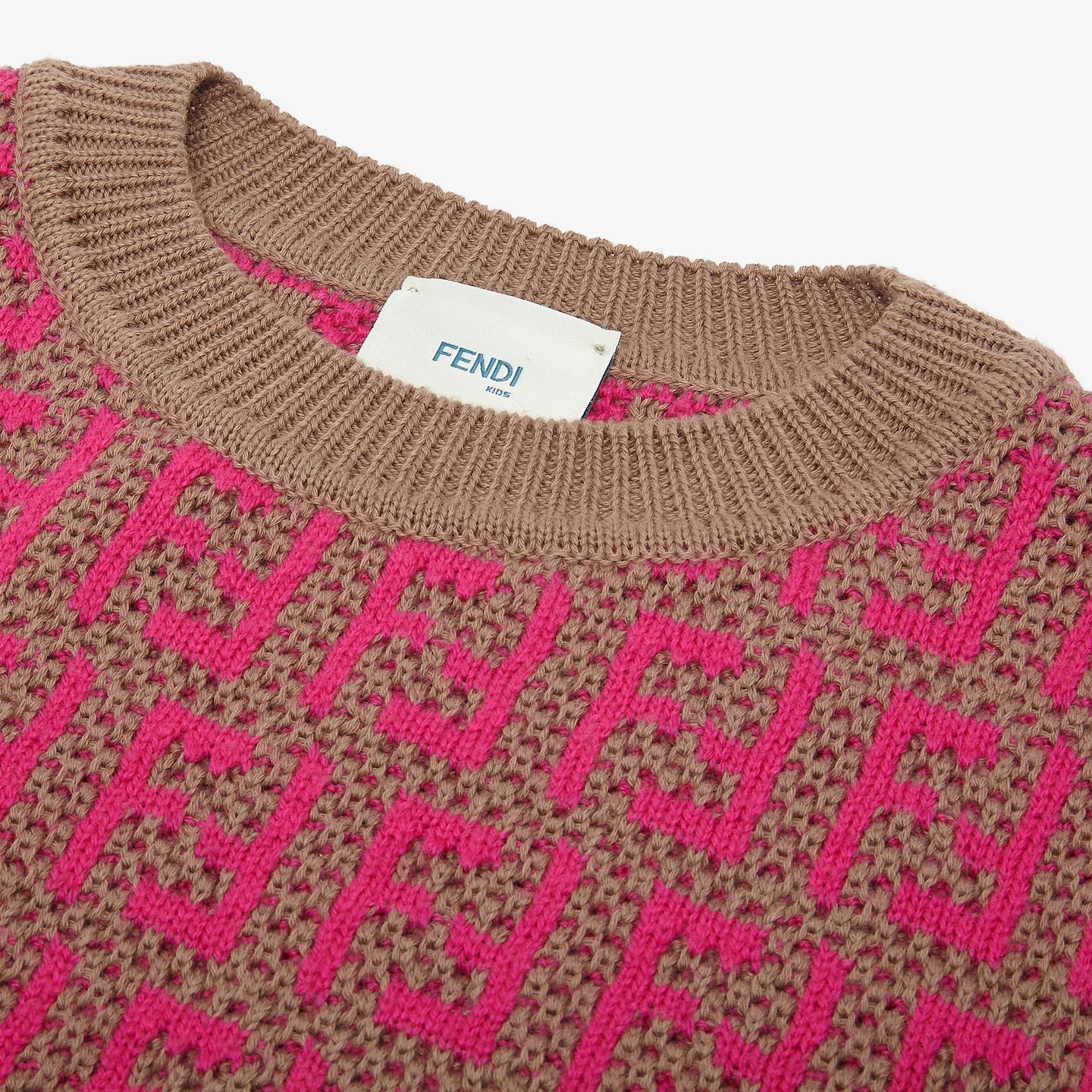 Girls Fuchsia Logo Knit Sweater