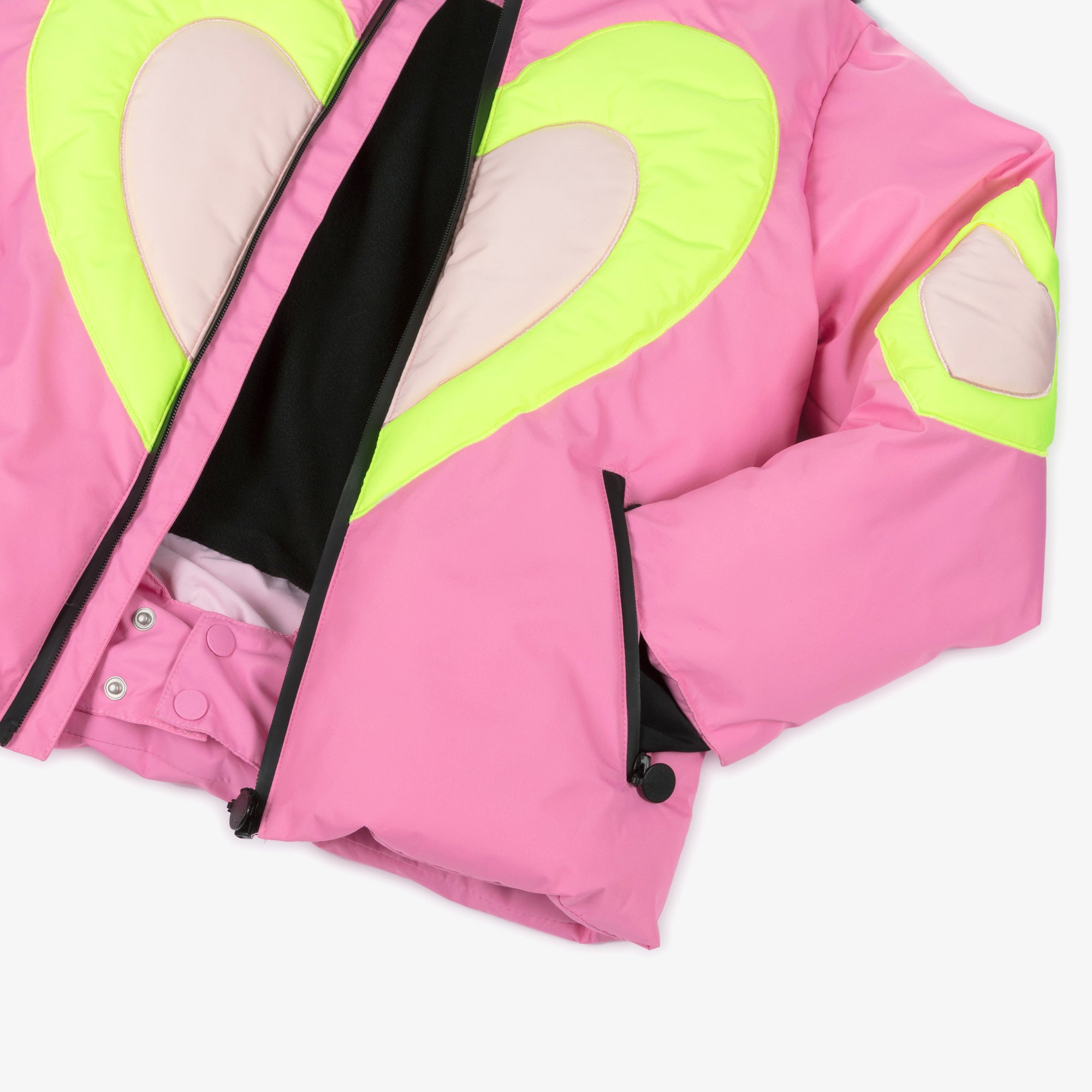 Girls Pink Heart Ski Set