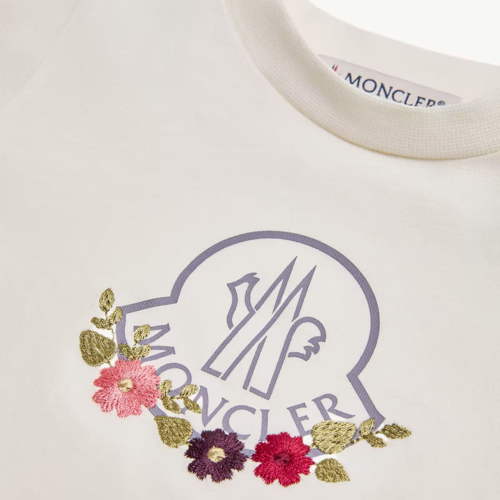 Baby Girls White Embroidered Cotton Long Sleeves T-Shirt