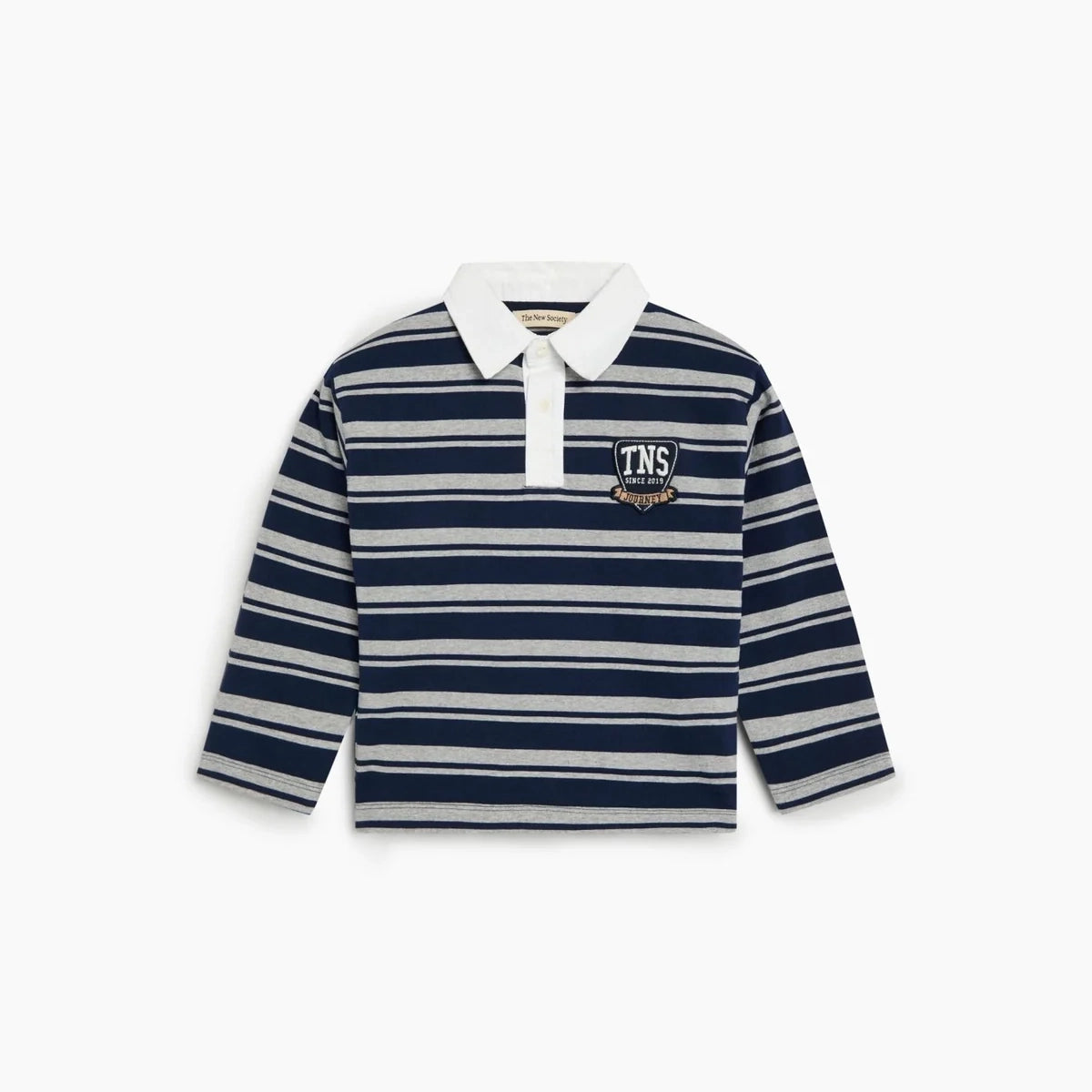 Boys & Girls Blue Stripes Cotton Polo Shirt