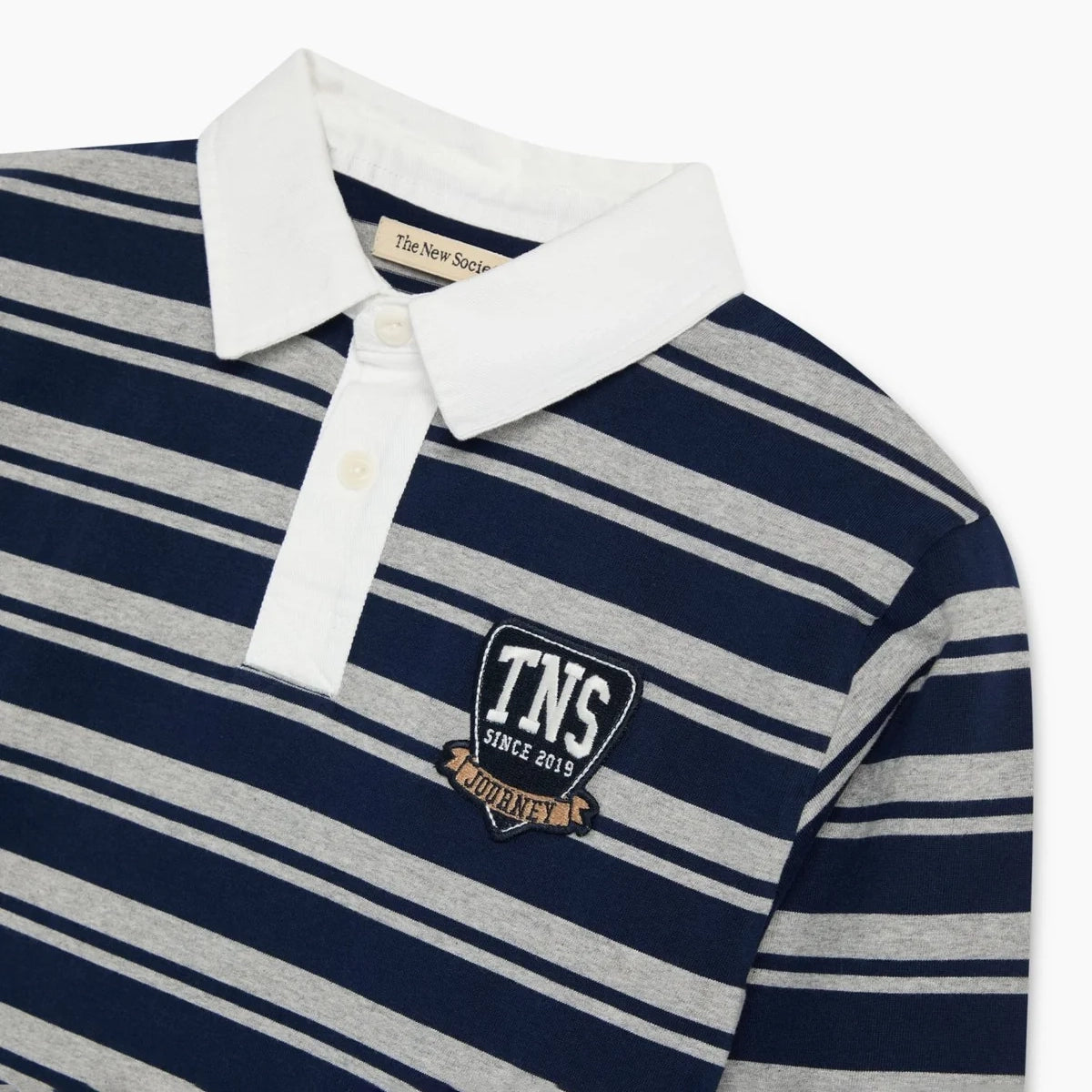 Boys & Girls Blue Stripes Cotton Polo Shirt