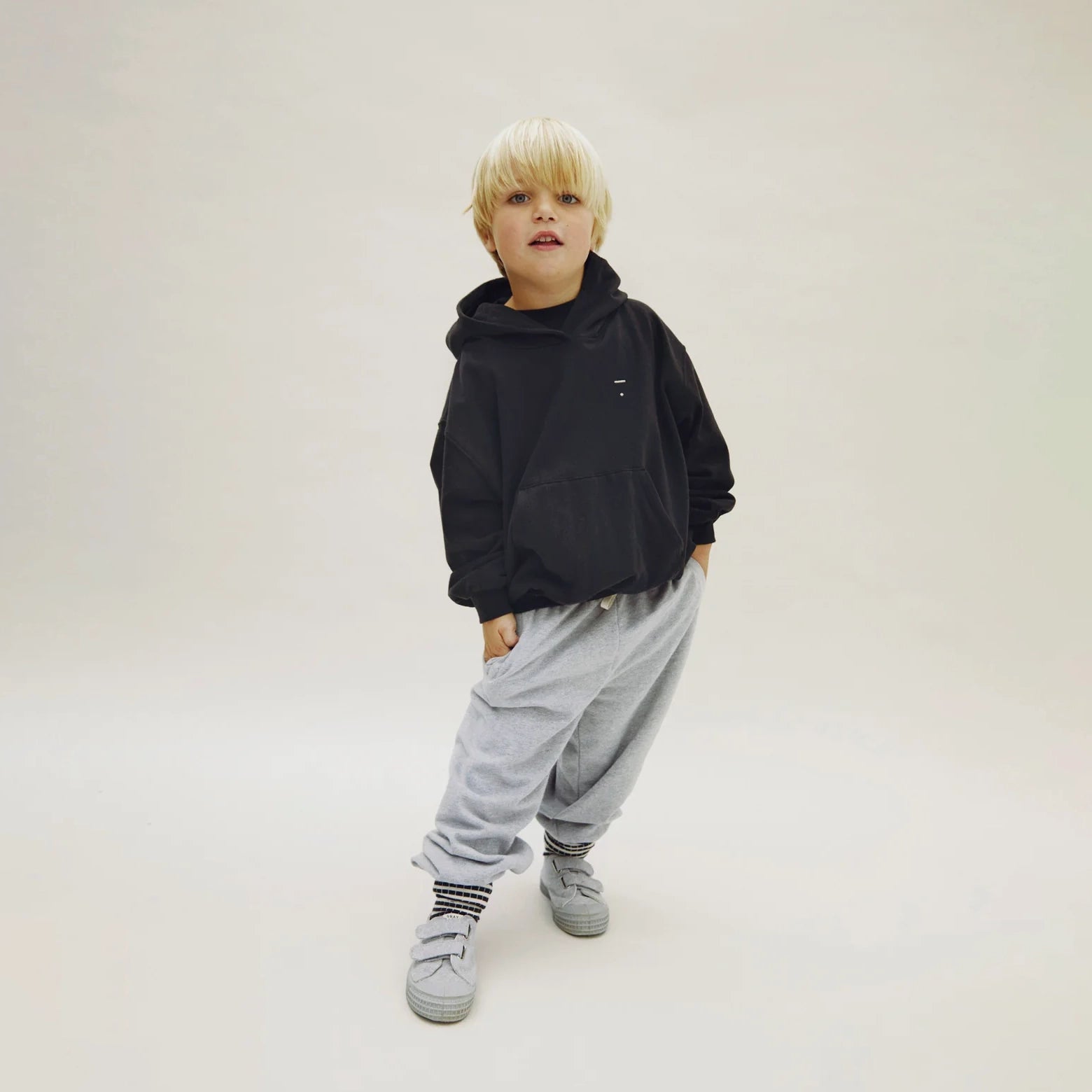 Boys & Girls Grey Cotton Trousers