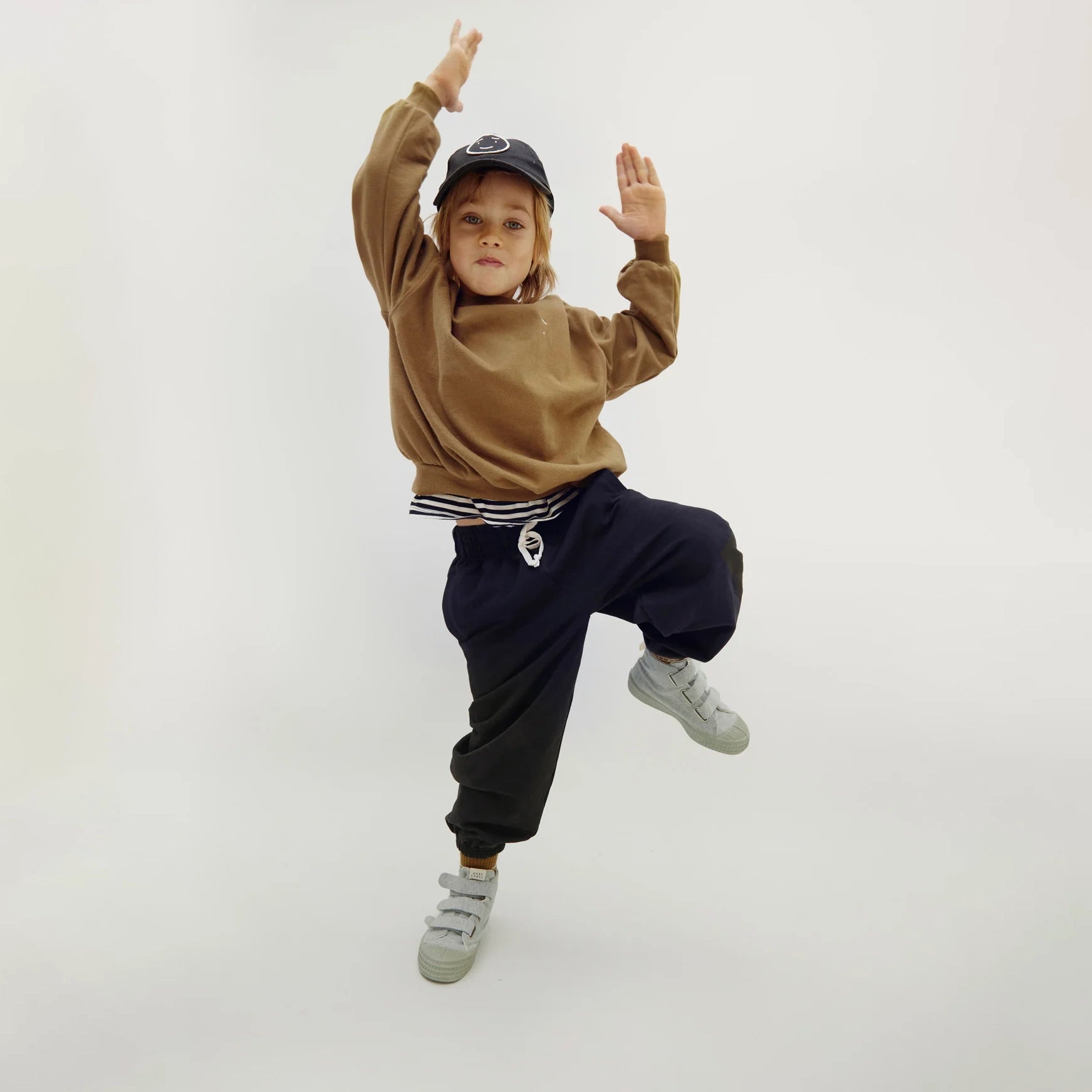 Boys & Girls Black Cotton Trousers