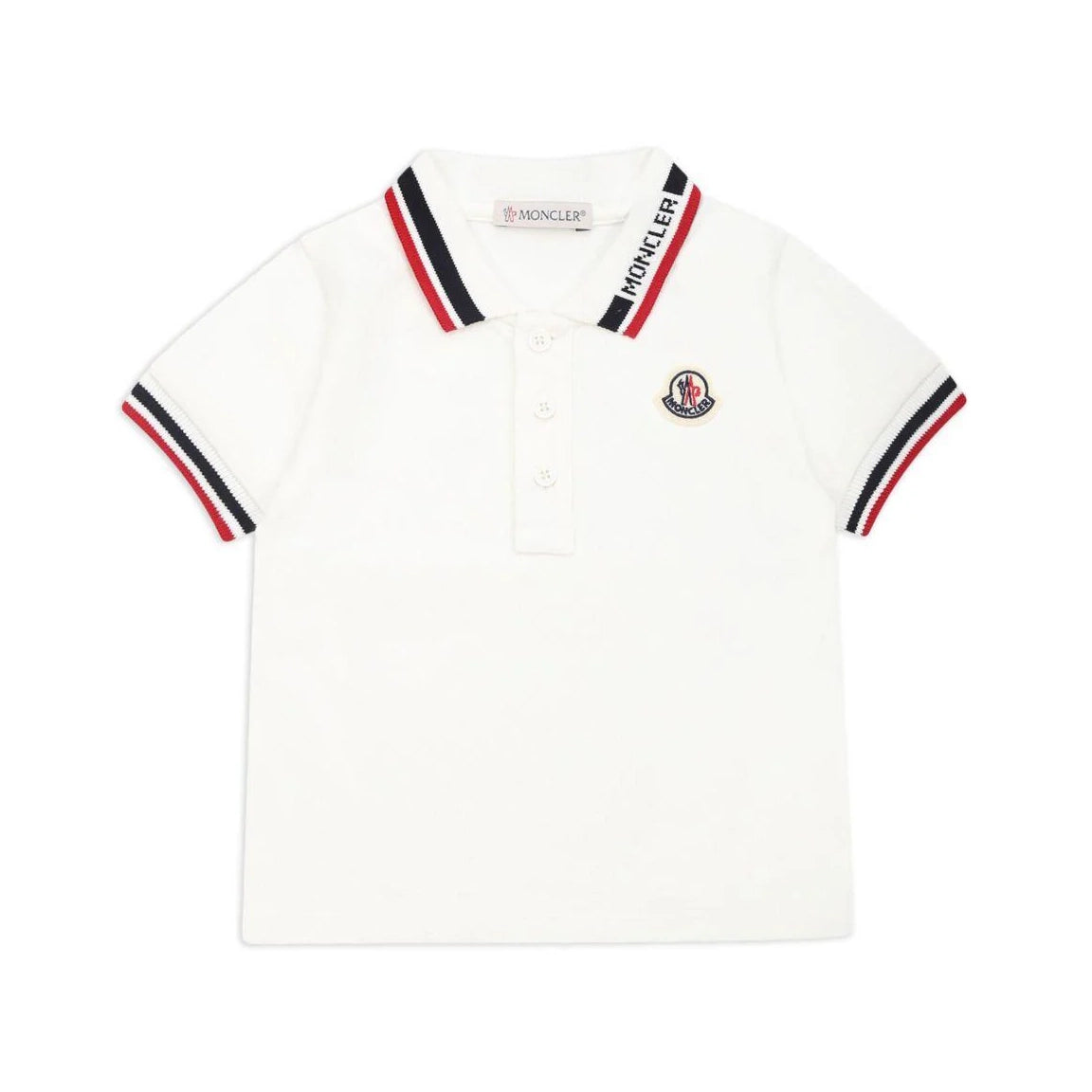 Baby Boys White Cotton Polo Shirt