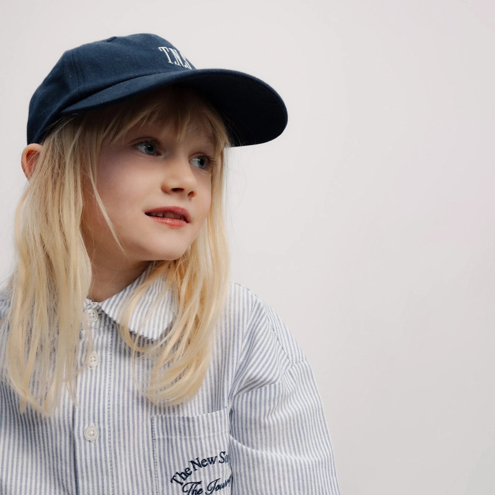Girls Blue Striped Cotton Shirt