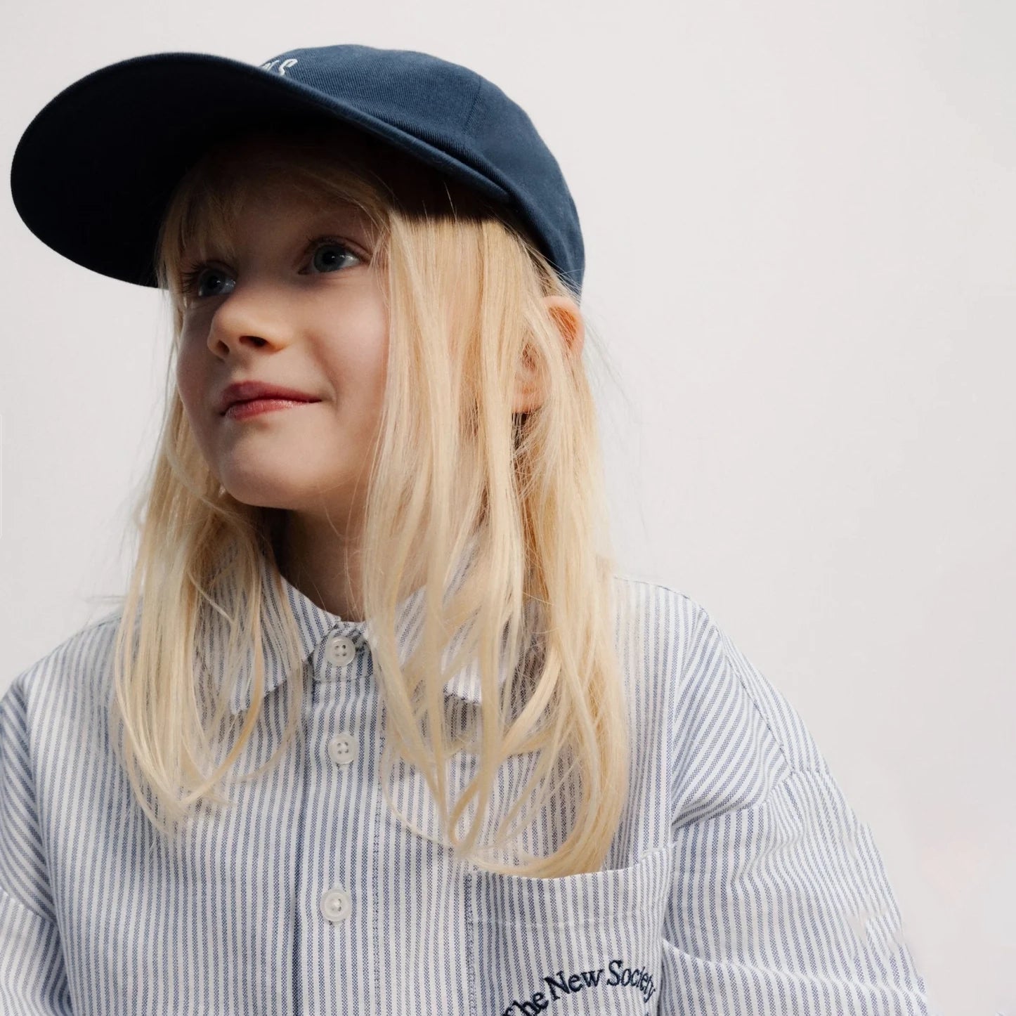 Girls Blue Striped Cotton Shirt