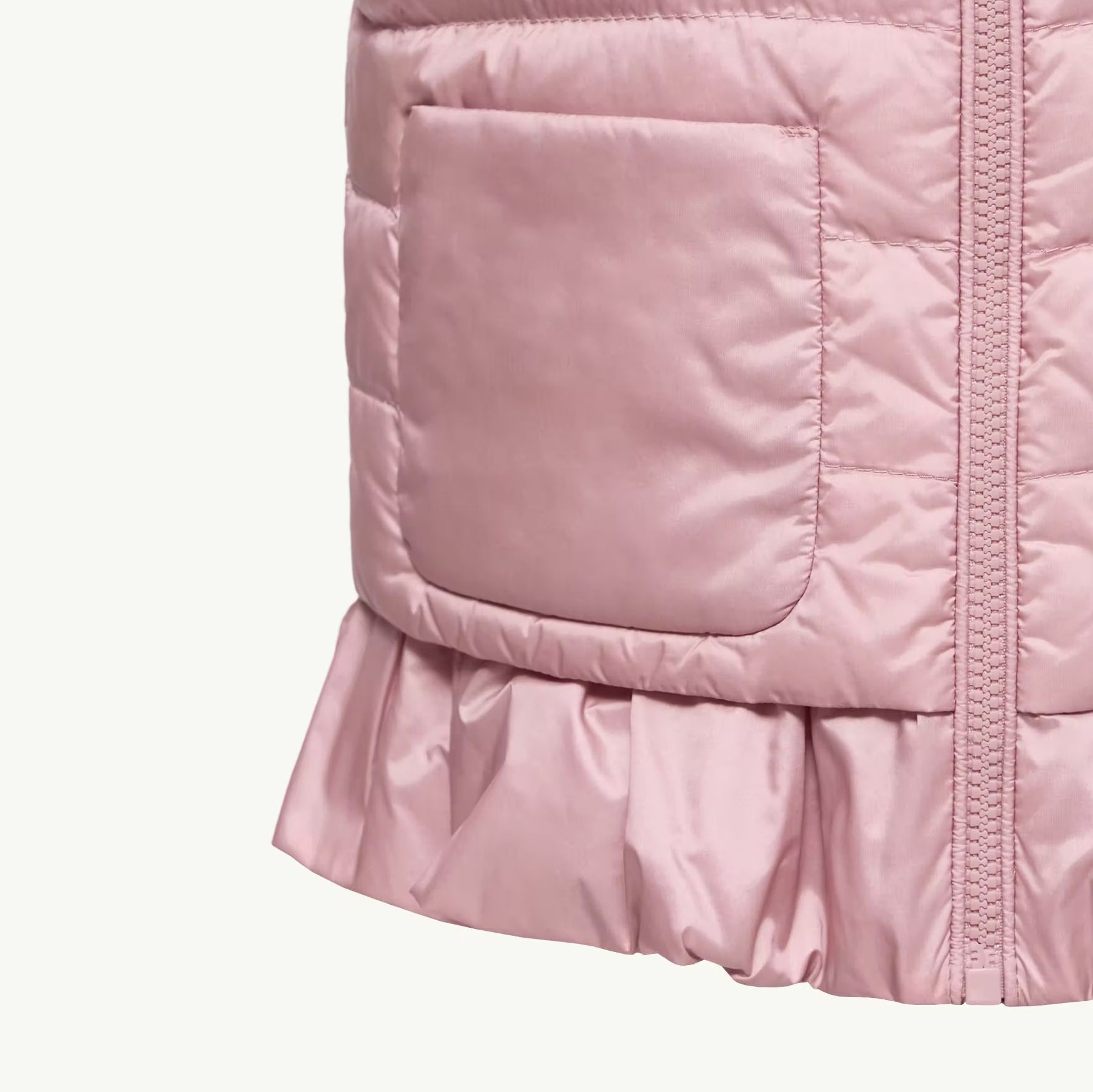 Girls Pastel Pink "LATIFE" Padded Down Gilet